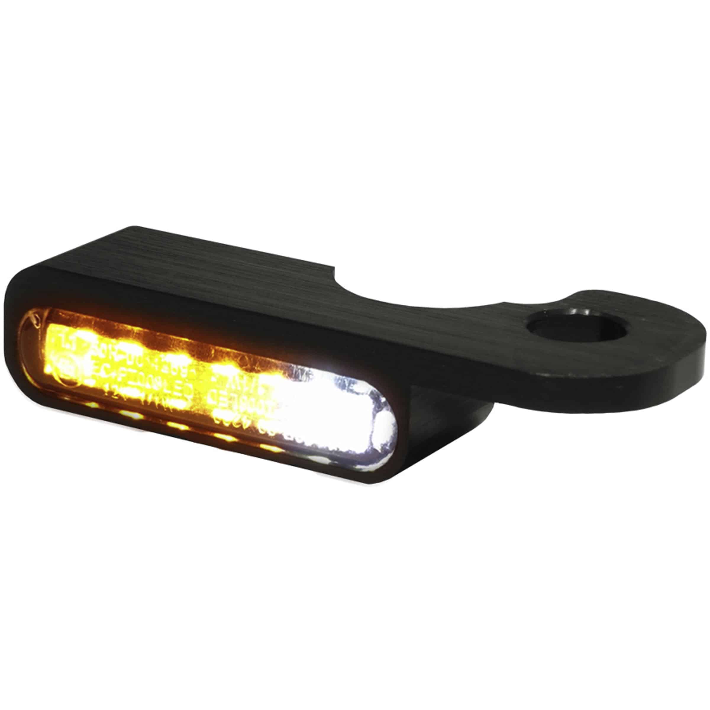 HeinzBikes LED Alu Blinker/Positionspaar für Harley Rod schwarz - Motorradteile & Ersatzteile - Beleuchtung