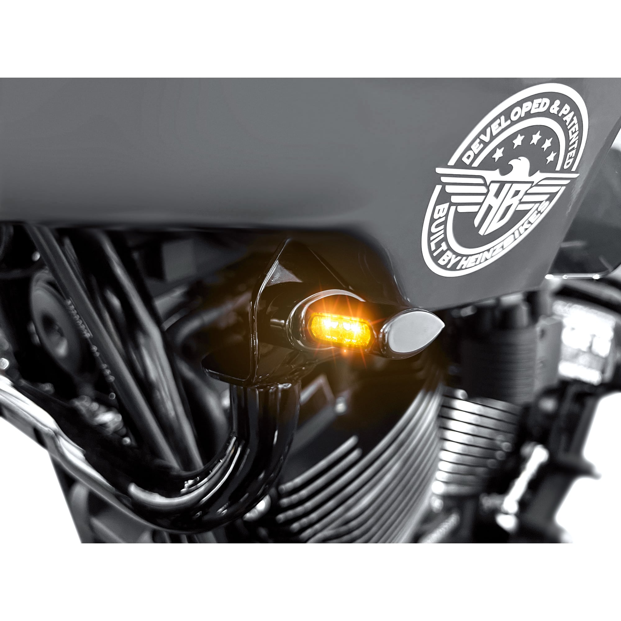 HeinzBikes LED Alu Blinkerpaar Micro ST schwarz - Motorradteile & Ersatzteile - Beleuchtung