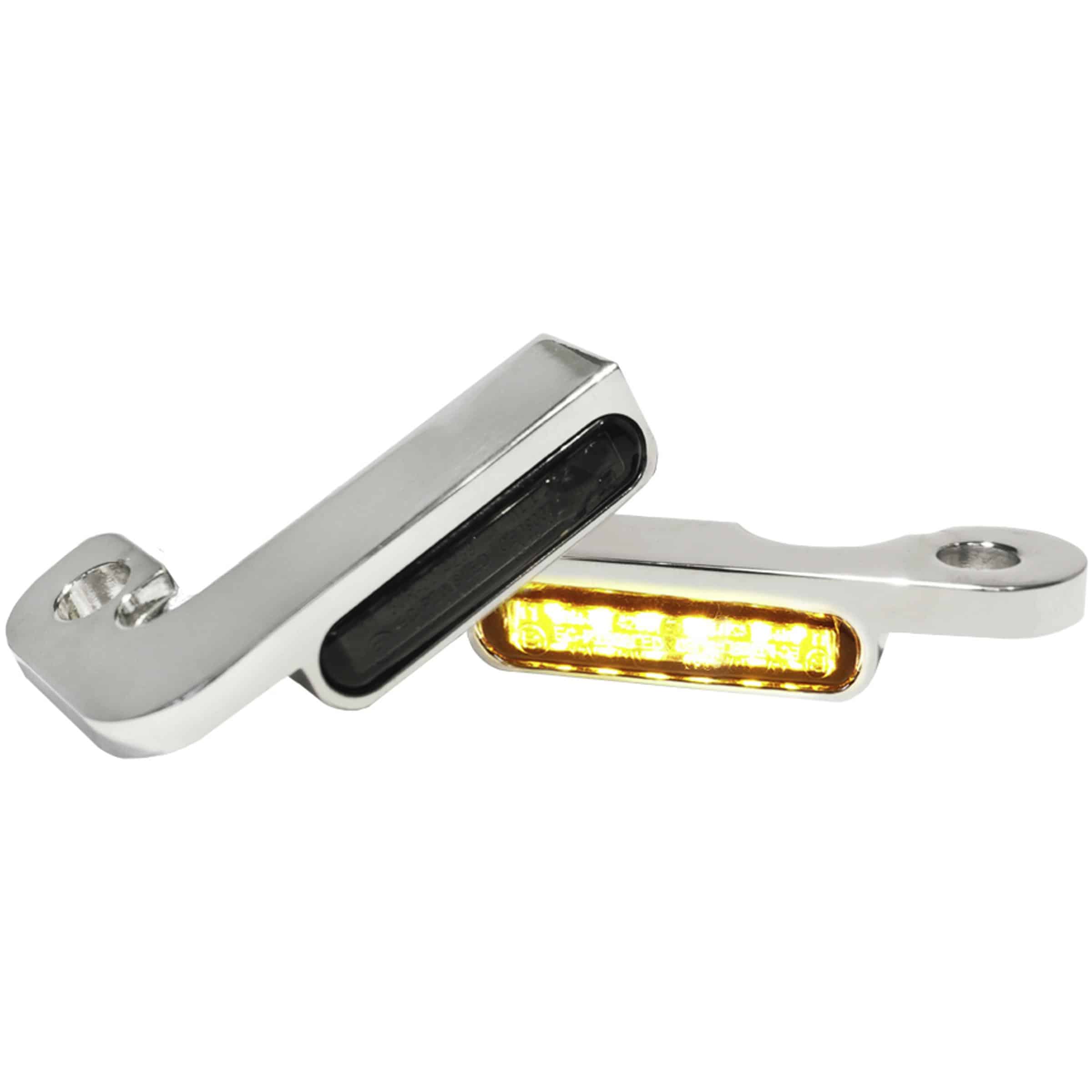HeinzBikes LED Alu Blinkerpaar vorne für Harley Touring Zug 96-08 chrom - Motorradteile & Ersatzteile - Beleuchtung