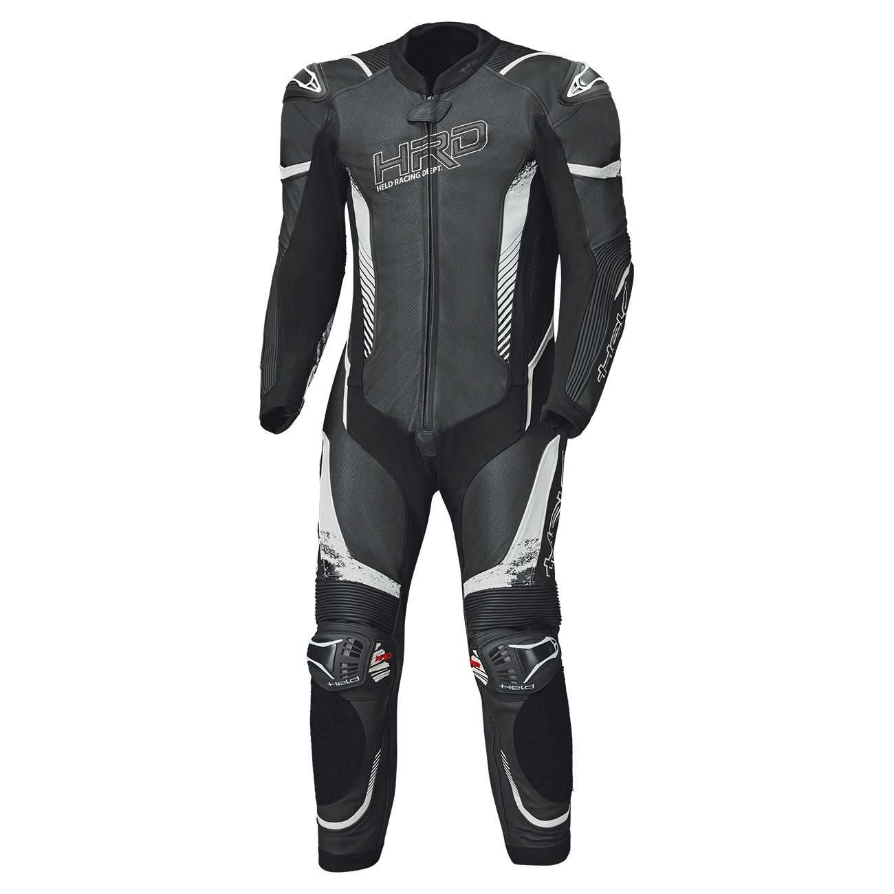 Held Brands Hatch Lederkombi 1-tlg. schwarz/weiß/rot 110 (56 lang - Motorradbekleidung - Motorradkombis