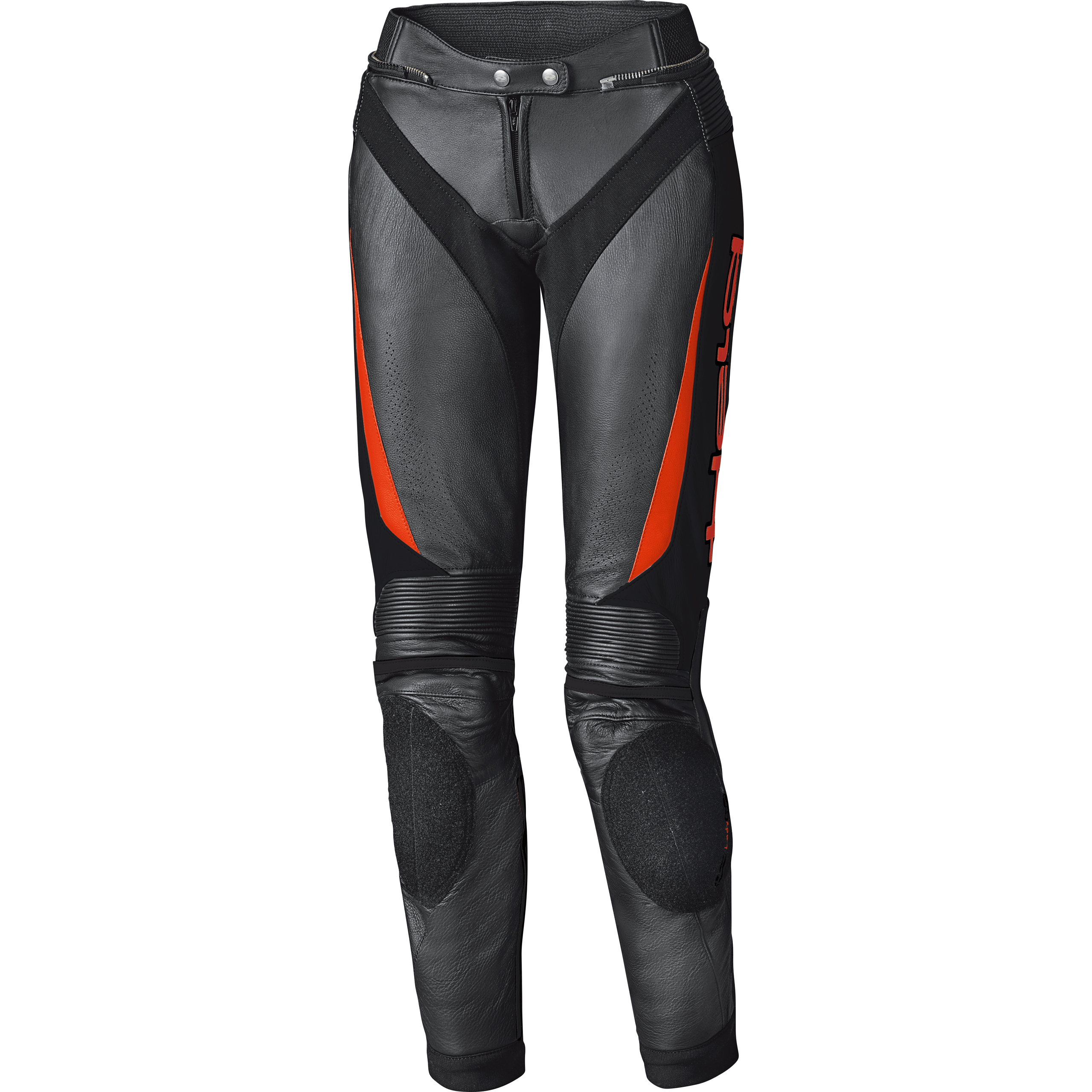 Held Lane II Damen Lederhose schwarz/neonrot 36 - Motorradbekleidung - Motorradhosen
