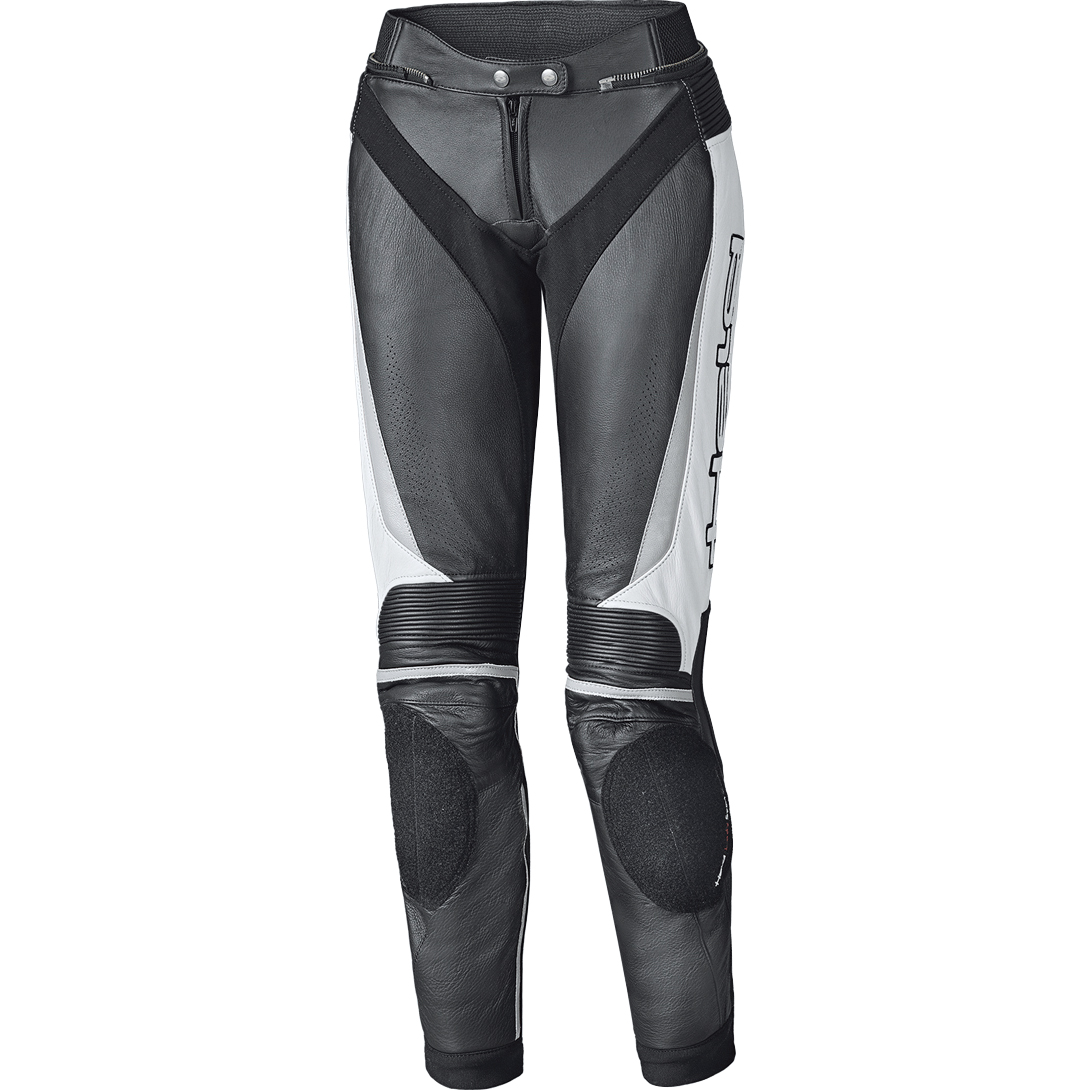 Held Lane II Damen Lederhose schwarz/weiß 76 (38 lang) - Motorradbekleidung - Motorradhosen