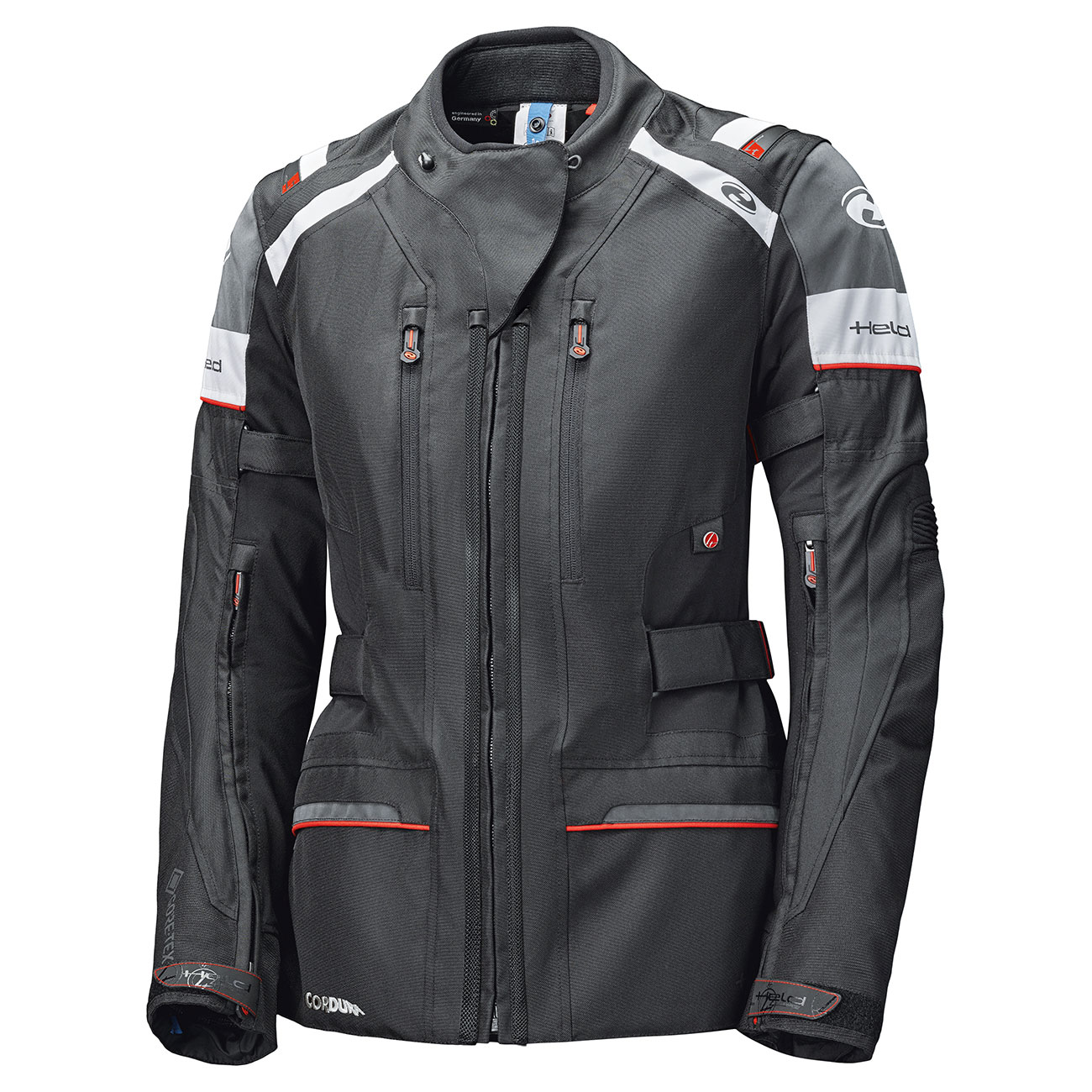 Held Tivola ST Gore-Tex Damen Textiljacke schwarz/weiß 4XL (Bauch - Motorradbekleidung - Motorradjacken