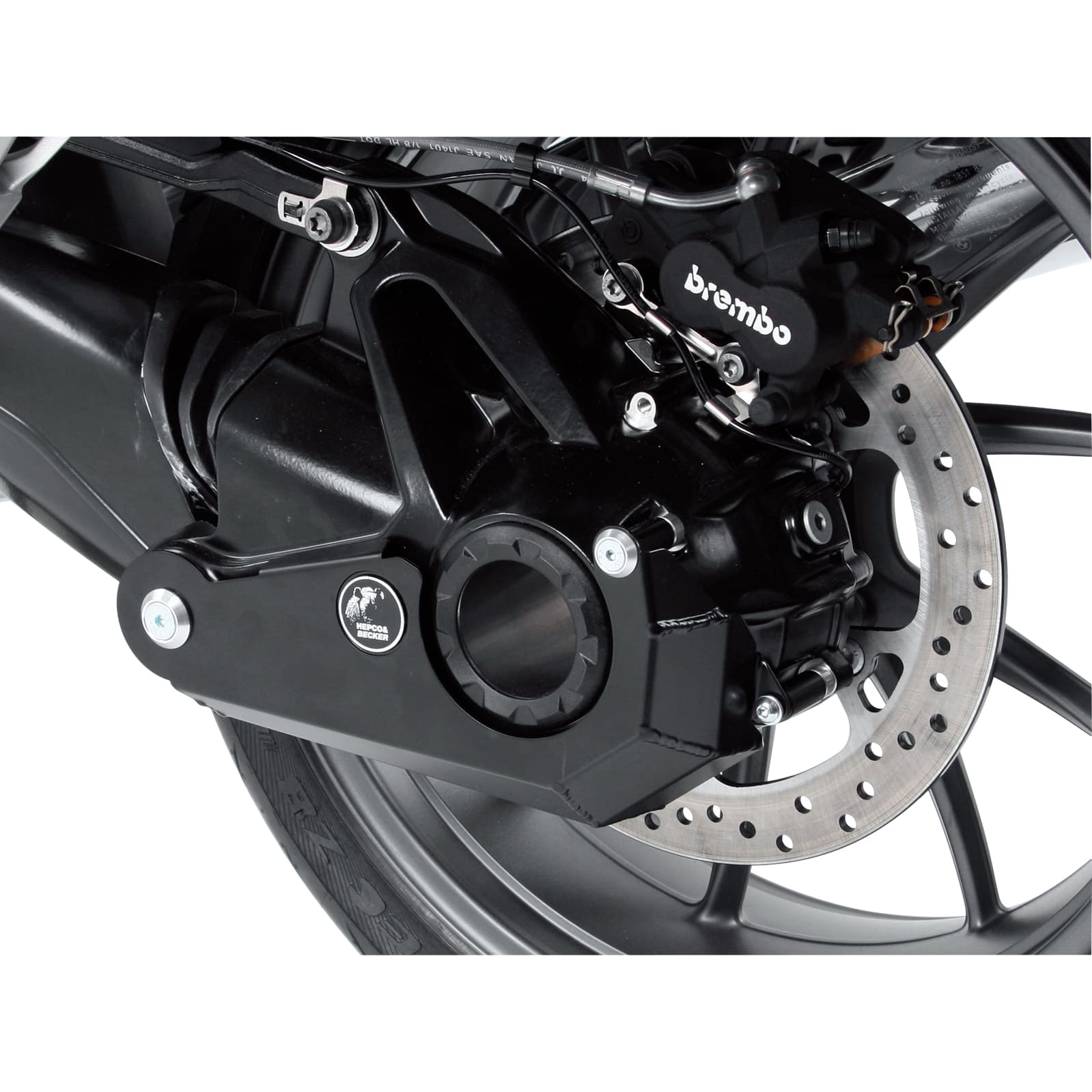 Hepco & Becker Alu Kardanschutzplatte schwarz für BMW R 1250 RS - Motorradteile & Ersatzteile - Anbauteile