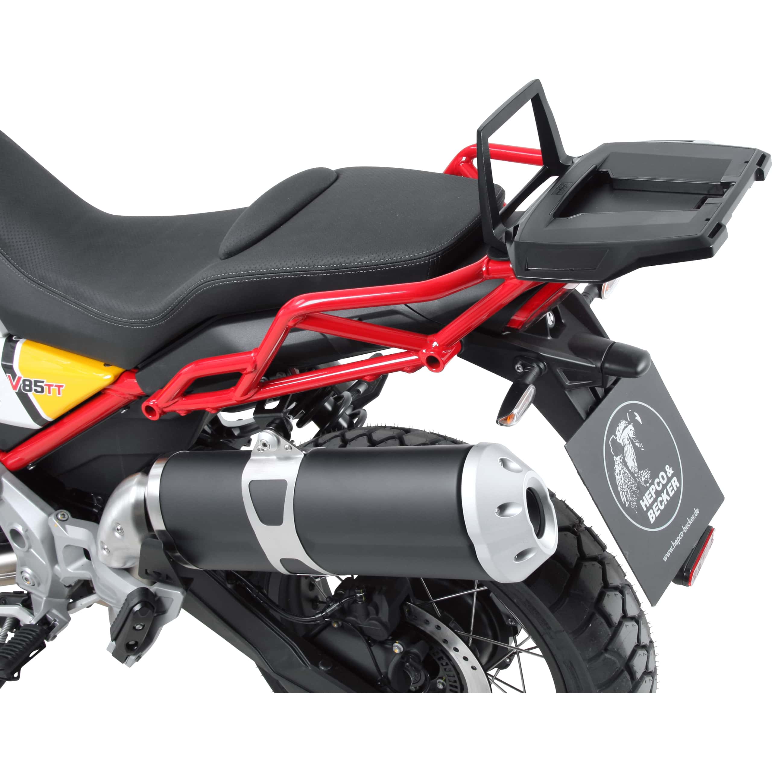 Hepco & Becker Alurack Gepäckbrücke schwarz für Moto Guzzi V85 TT 2019-2023 - Motorradzubehör - Motorradgepäck