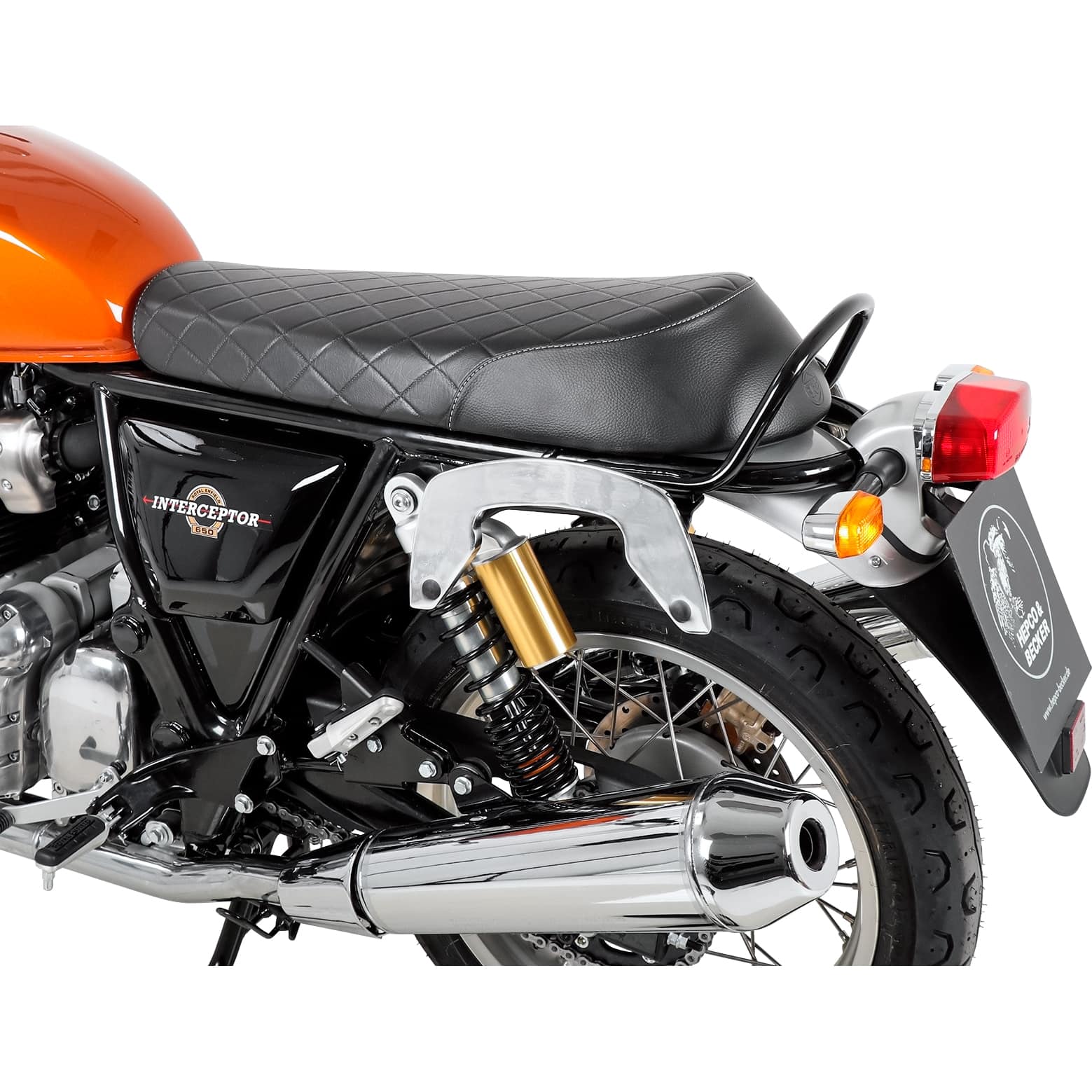 Hepco & Becker C-Bow Seitentaschenhalter chrom für Enfield Interceptor 650 - Motorradzubehör - Motorradgepäck