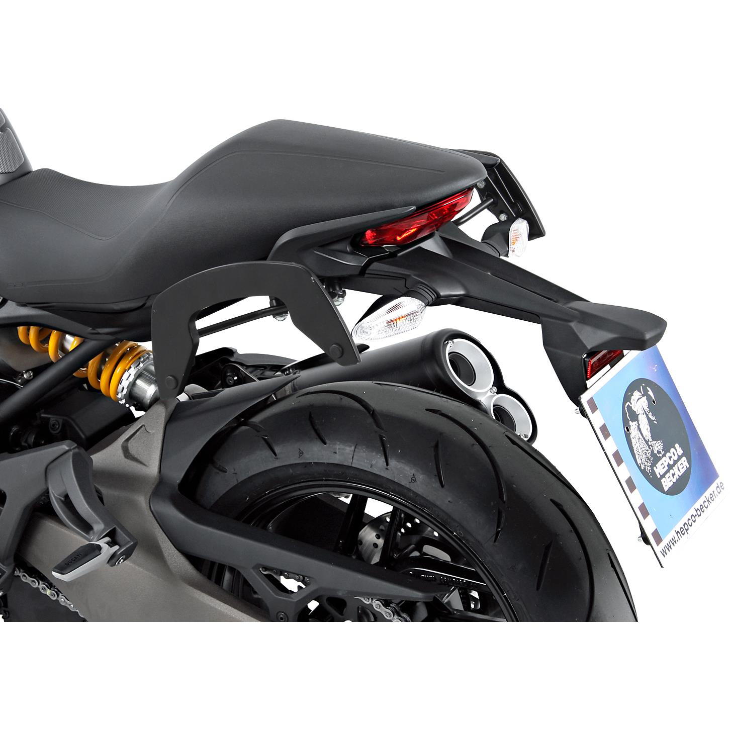 Hepco & Becker C-Bow Seitentaschenhalter schwarz für Monster 821 2014-2017 - Motorradzubehör - Motorradgepäck