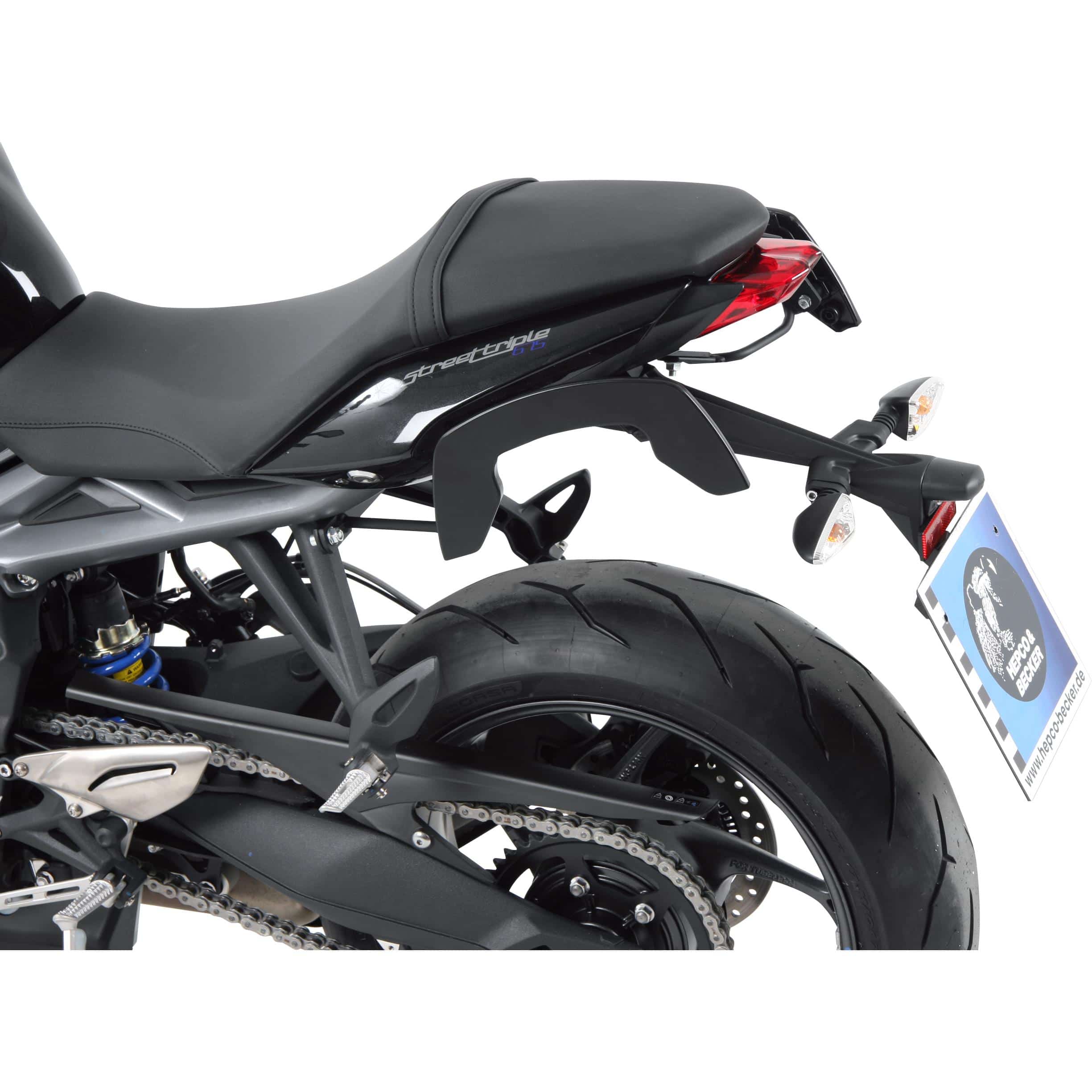 Hepco & Becker C-Bow Seitentaschenhalter schwarz für Street Triple 13-16 - Motorradzubehör - Motorradgepäck