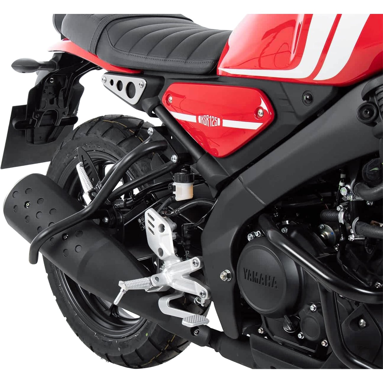 Hepco & Becker Heckschutzbügel Auspuff schwarz für Yamaha XSR 125 - Motorradteile & Ersatzteile - Anbauteile