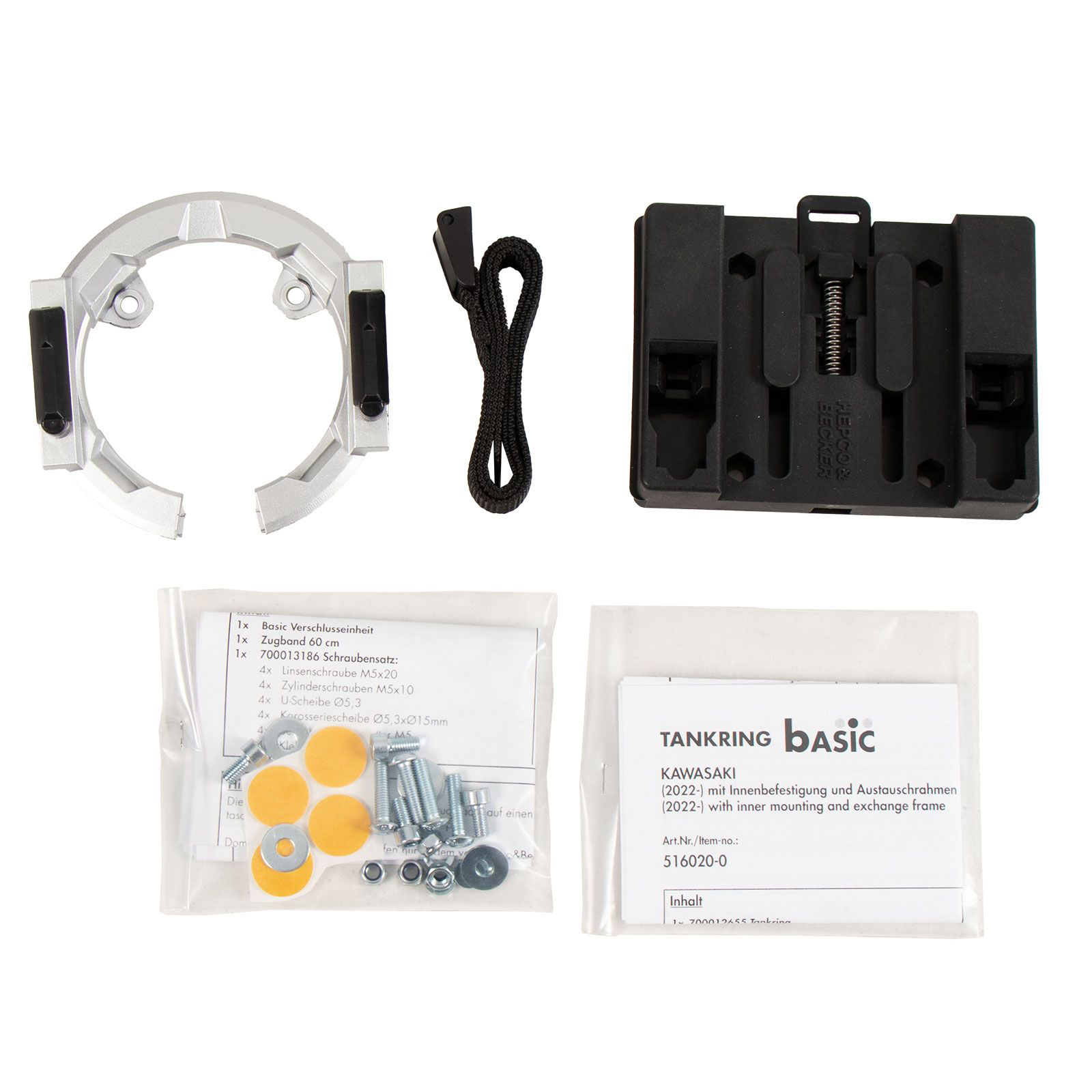 Hepco & Becker Lock-it Tankring Basic für Kawasaki KLE 650 Versys 2022- - Motorradzubehör - Motorradgepäck
