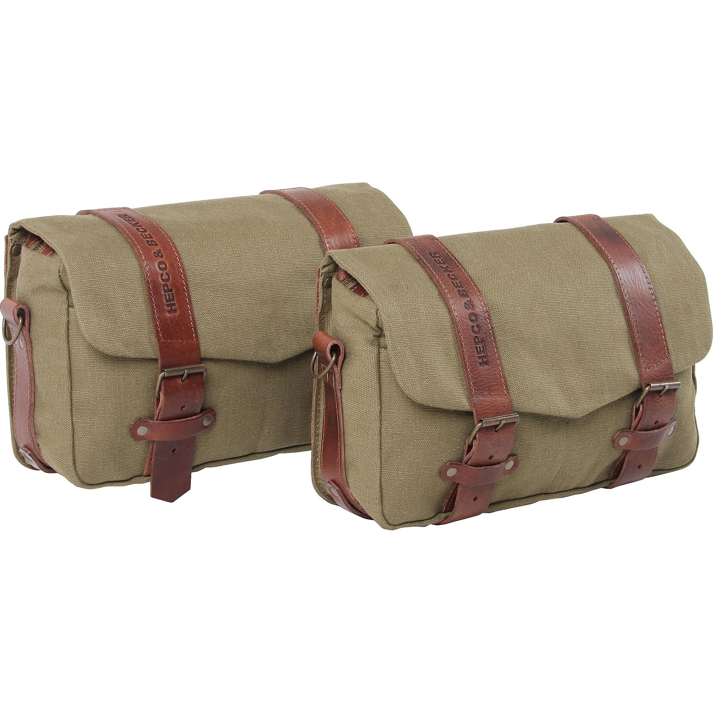 Hepco & Becker Satteltasche Legacy Canvas für C-Bow Paar MM 16 Liter grün - Motorradzubehör - Motorradgepäck