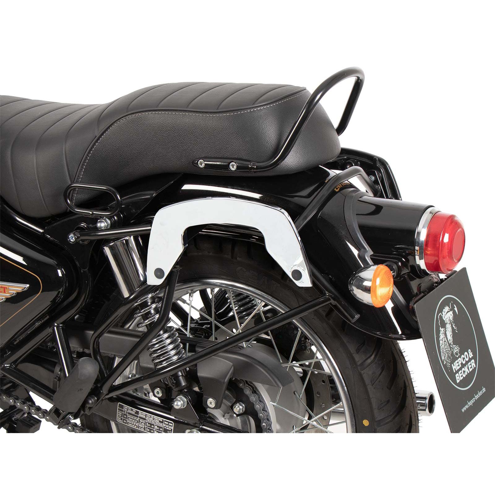 Hepco & Becker Seitentaschenhalter C-Bow chrom für Bullet 350 2024- - Motorradzubehör - Motorradgepäck