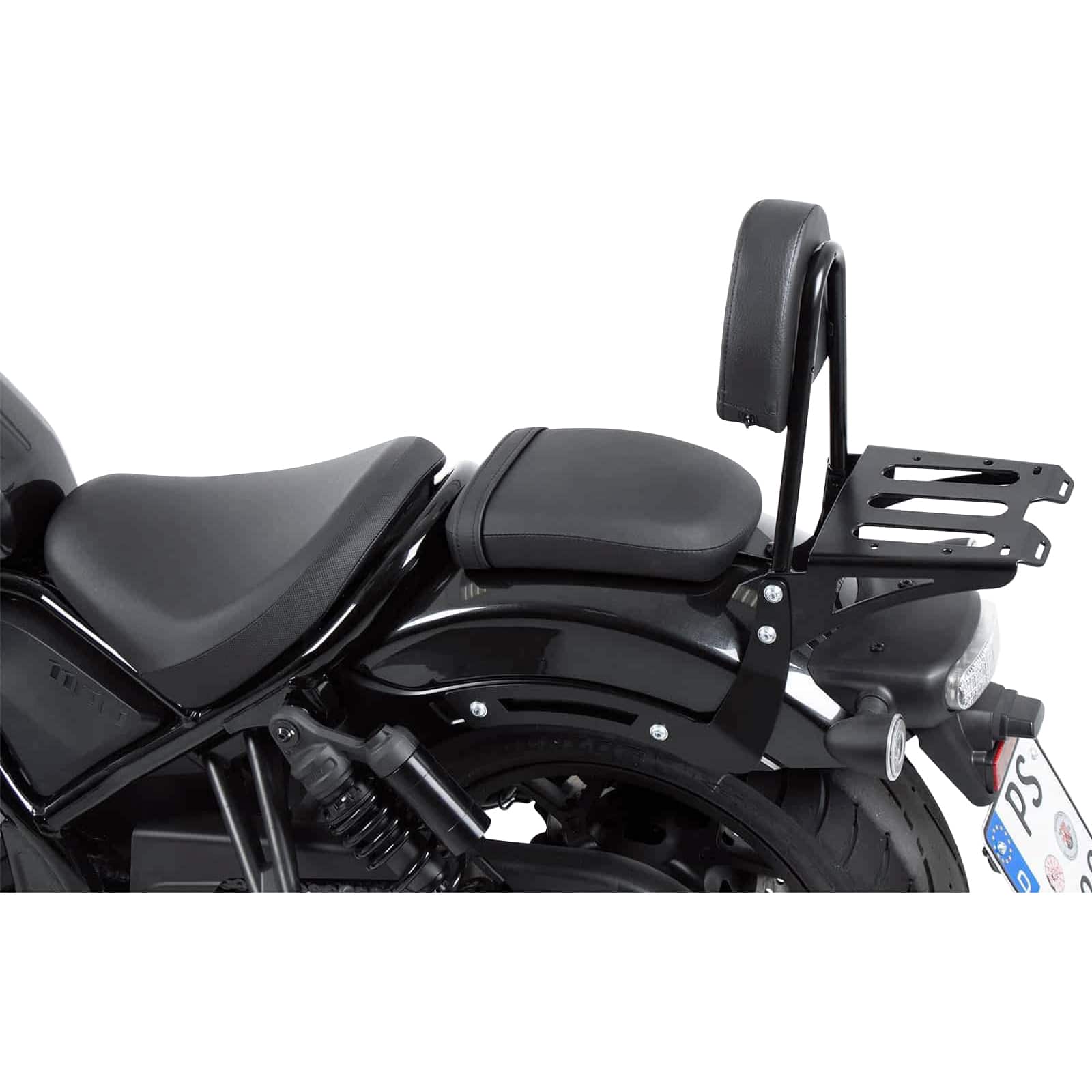 Hepco & Becker Sissybar mit Gepäckträger schwarz für Honda CMX 1100 Rebel - Motorradzubehör - Motorradgepäck
