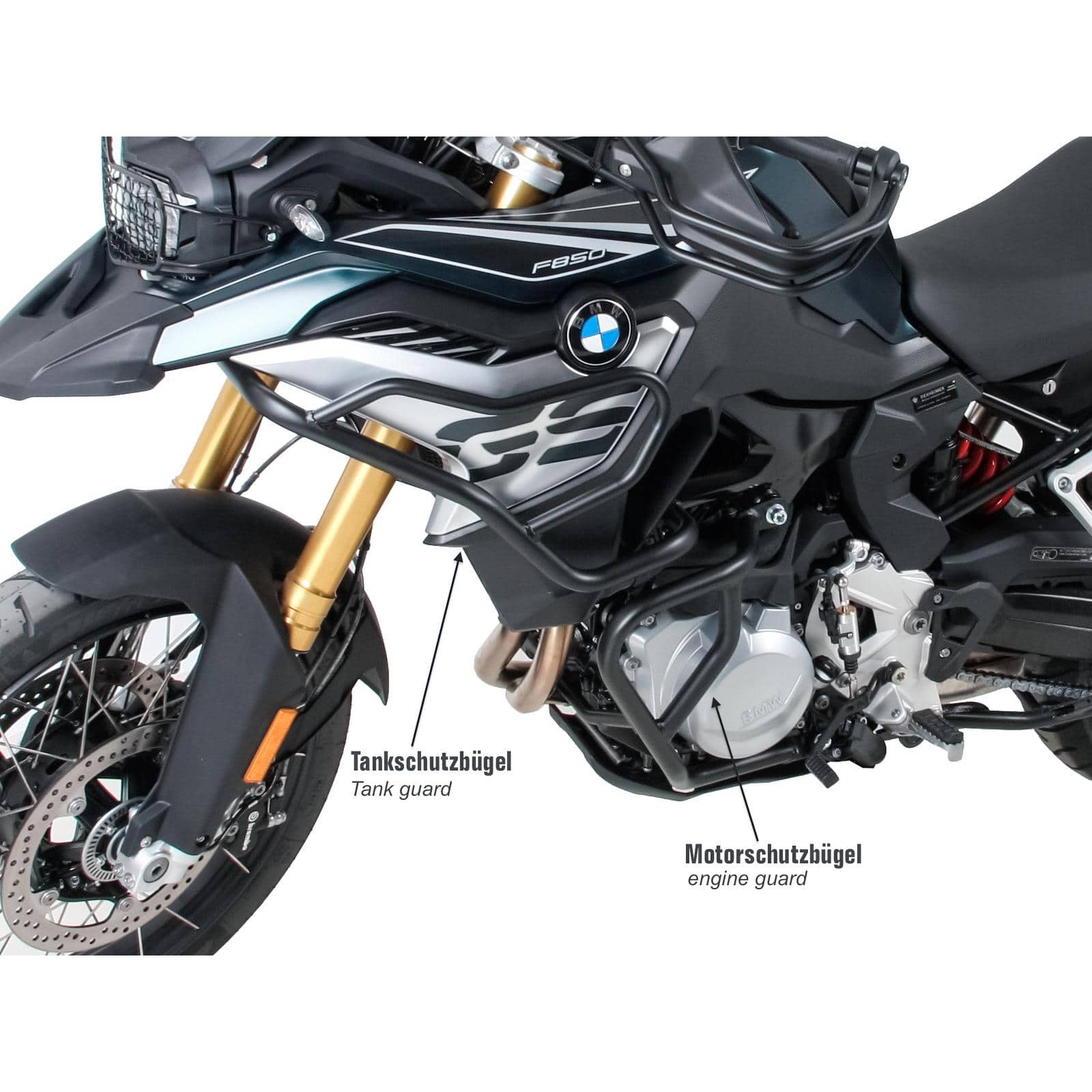 Hepco & Becker Sturzbügel Motor für BMW F 750 GS schwarz - Motorradteile & Ersatzteile - Anbauteile