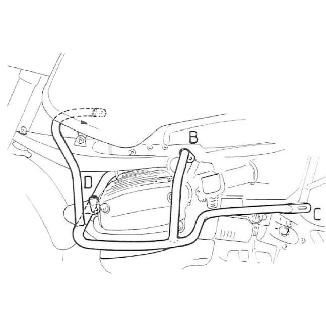 Hepco & Becker Sturzbügel Motor schwarz für BMW R 850/1100 GS - Motorradteile & Ersatzteile - Anbauteile