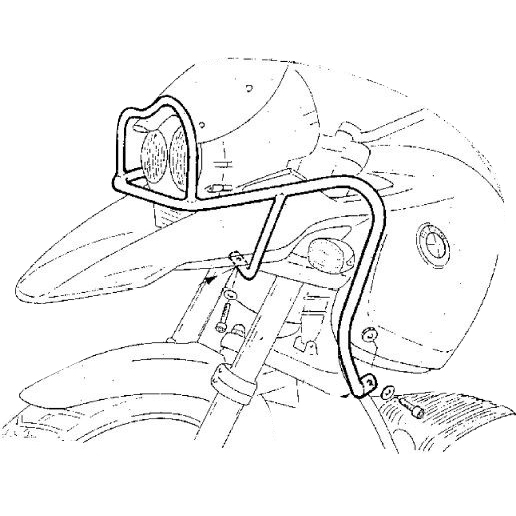 Hepco & Becker Sturzbügel Tank silber für BMW R 1150 GS - Motorradteile & Ersatzteile - Anbauteile