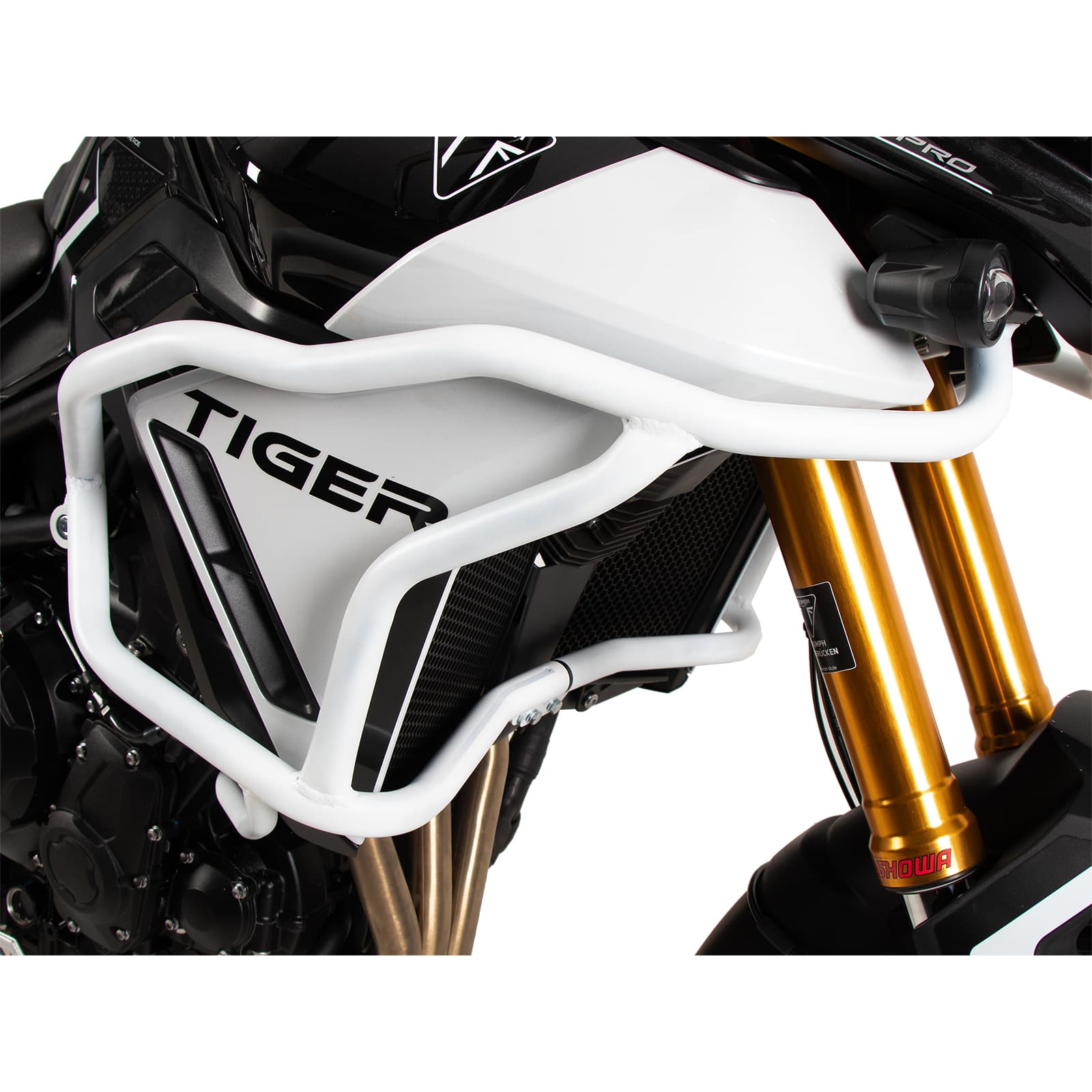 Hepco & Becker Sturzbügel Tank solid weiß für Tiger 900 Rally Pro 2024- - Motorradteile & Ersatzteile - Anbauteile