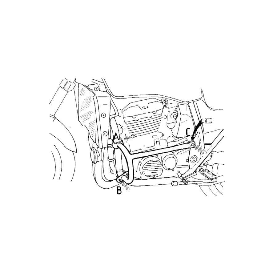 Hepco & Becker Sturzbügel chrom für Kawasaki ZRX 1100 - Motorradteile & Ersatzteile - Anbauteile