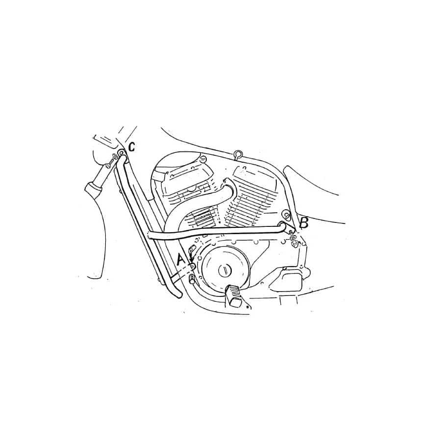 Hepco & Becker Sturzbügel chrom für Suzuki VS 600 Intruder 1995-1997 - Motorradteile & Ersatzteile - Anbauteile