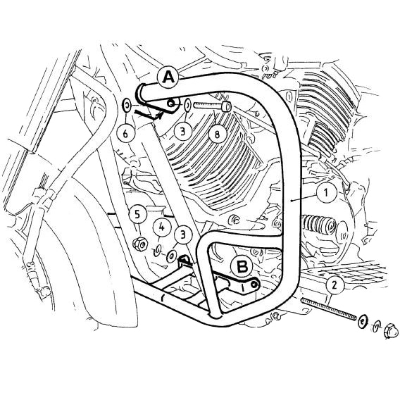 Hepco & Becker Sturzbügel chrom für Yamaha XVS 1100 Drag Star Classic - Motorradteile & Ersatzteile - Anbauteile