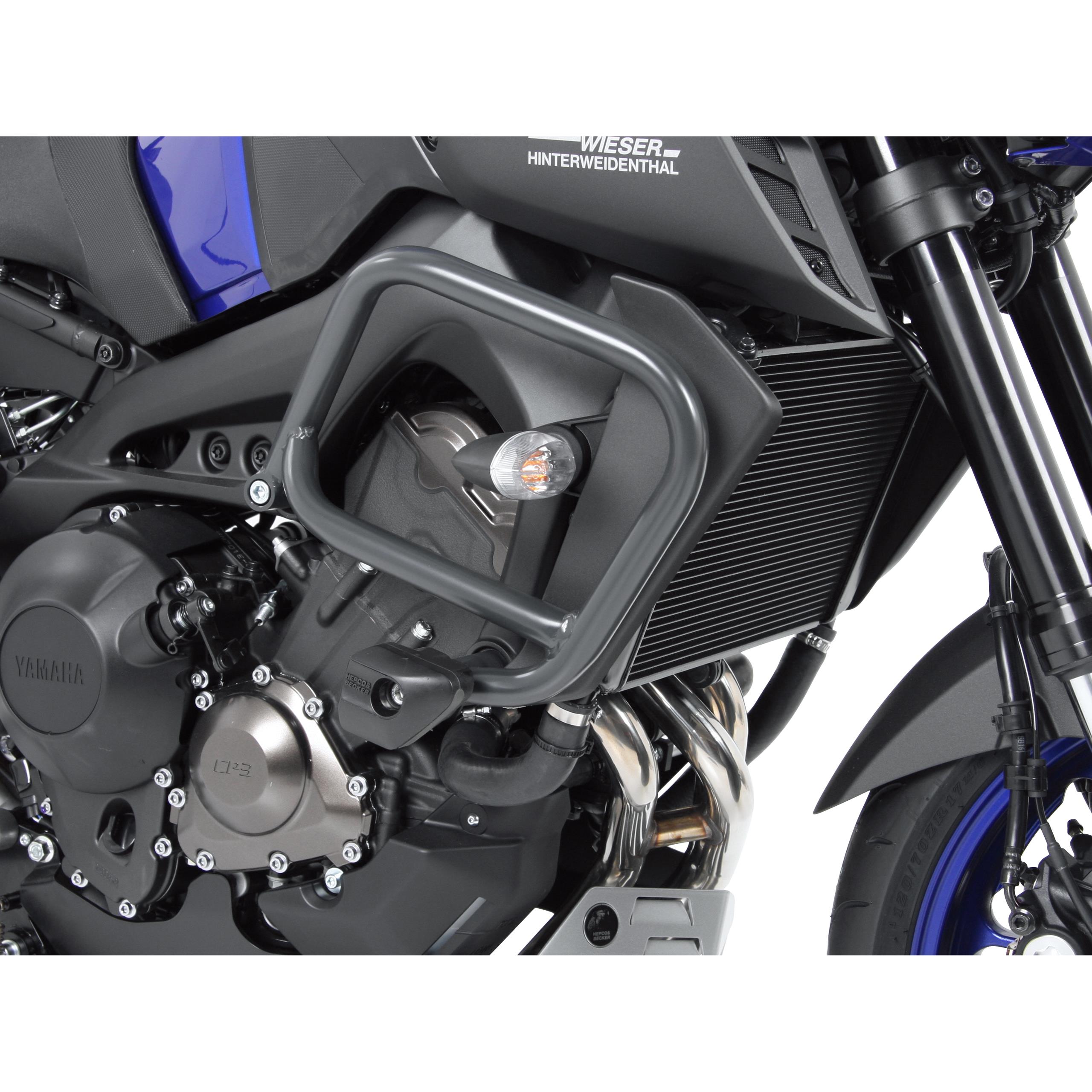 Hepco & Becker Sturzbügel mit Pads anthrazit für Yamaha MT-09 2017-2020 - Motorradteile & Ersatzteile - Anbauteile