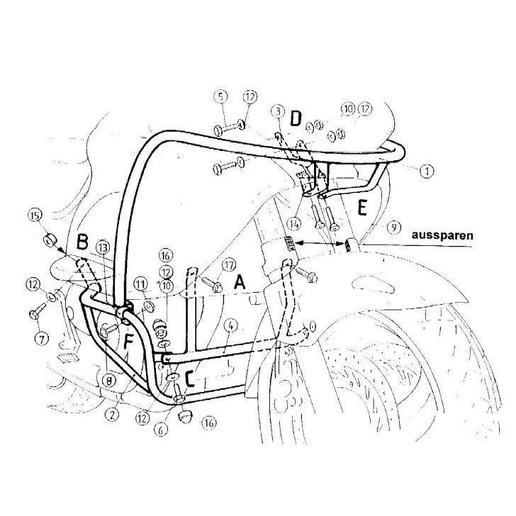 Hepco & Becker Sturzbügel schwarz für Honda NT 650 V Deauville - Motorradteile & Ersatzteile - Anbauteile