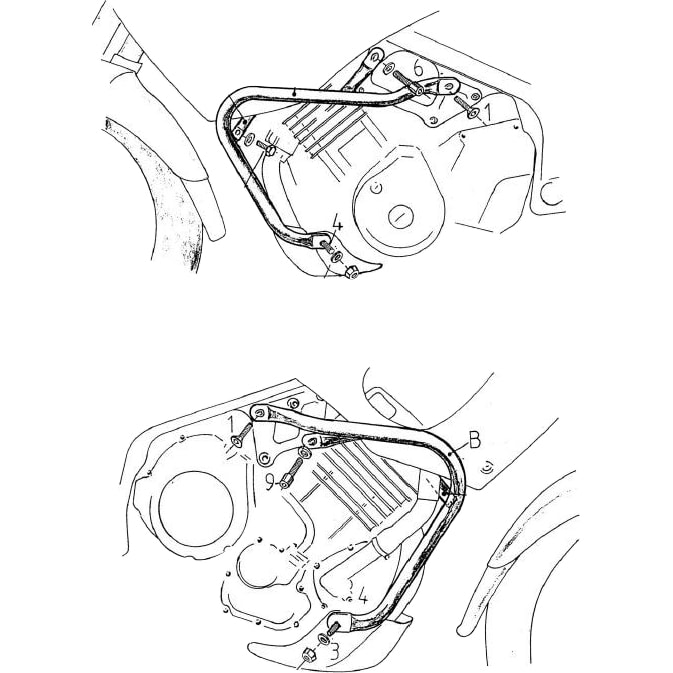 Hepco & Becker Sturzbügel schwarz für Yamaha TDM 850 - Motorradteile & Ersatzteile - Anbauteile