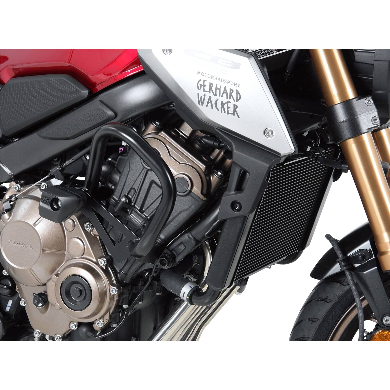 Hepco & Becker Sturzbügel schwarz mit Pads für Honda CB 650 R 2021- - Motorradteile & Ersatzteile - Anbauteile