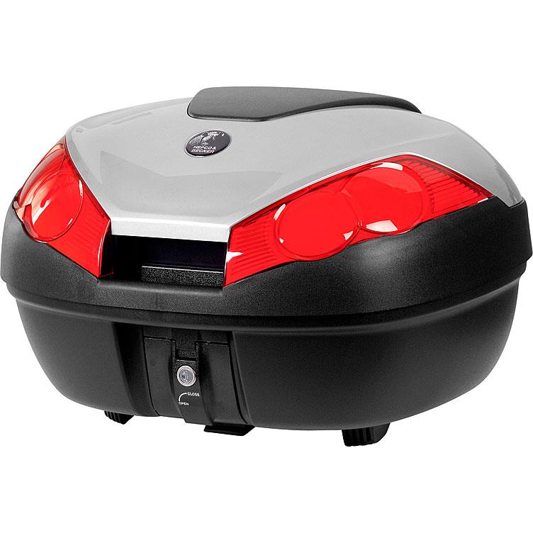 Hepco & Becker Topcase Journey 52 Liter schwarz/silber - Motorradzubehör - Motorradgepäck