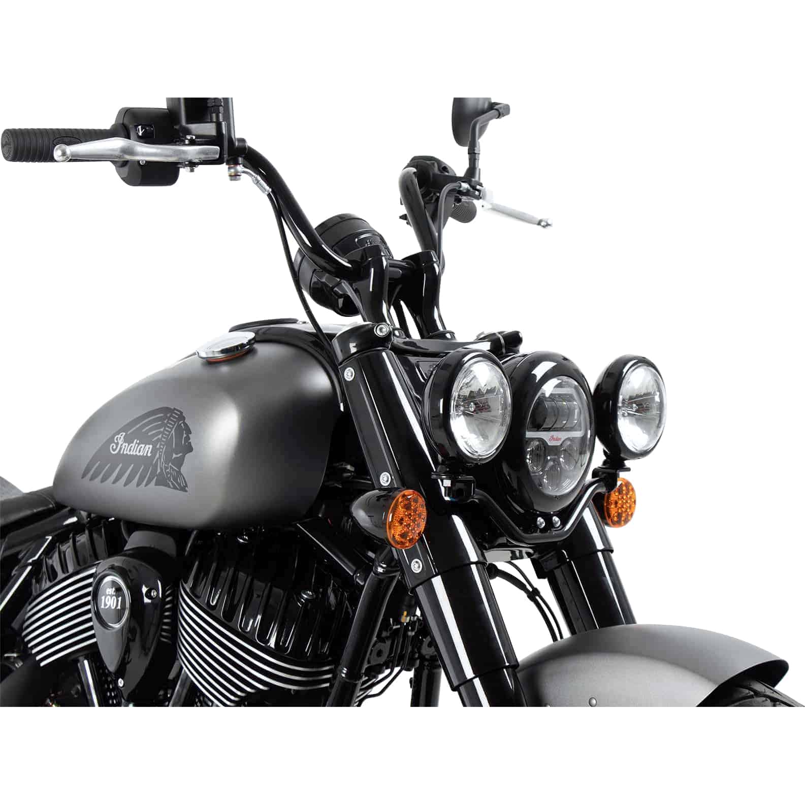 Hepco & Becker Twinlight-Set schwarz für Indian Chief Dark Horse/Bobber/Lim - Motorradteile & Ersatzteile - Beleuchtung