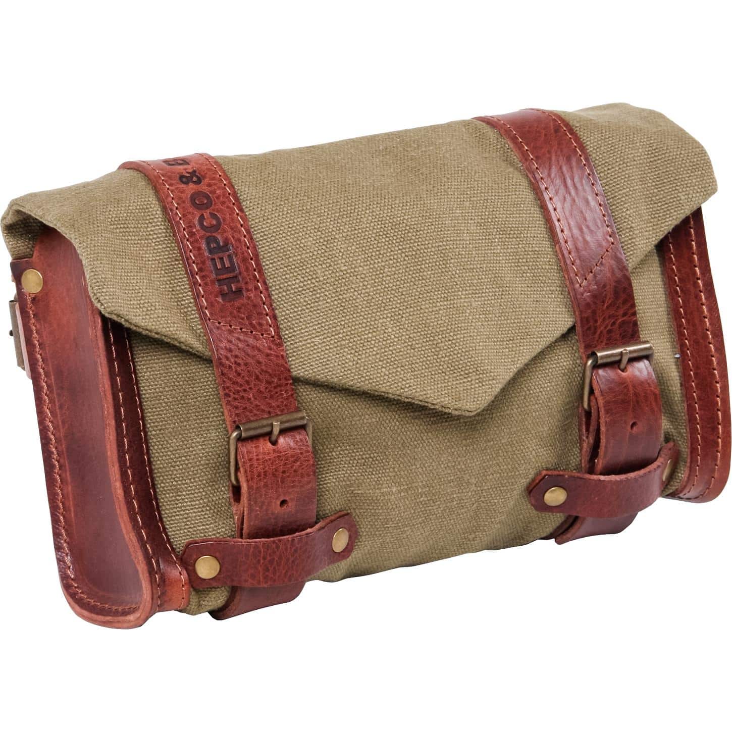 Hepco & Becker Werkzeugtasche Legacy Canvas/Leder 3 Liter grün - Motorradzubehör - Werkzeuge