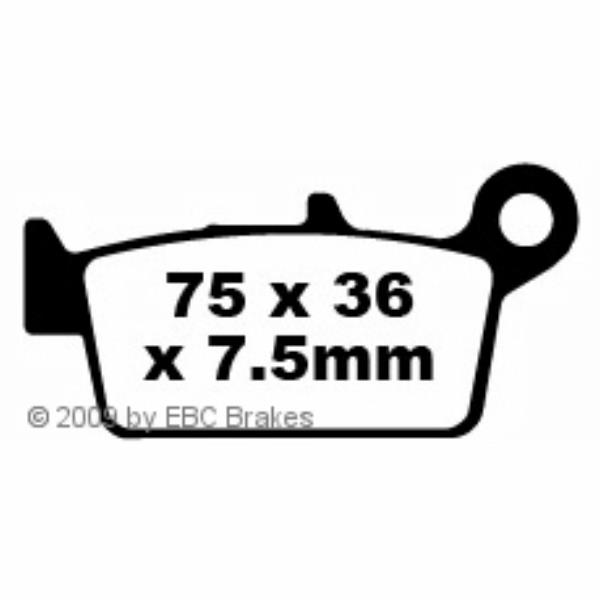 Hi-Q Bremsbeläge organisch FA131/3 75x36x7