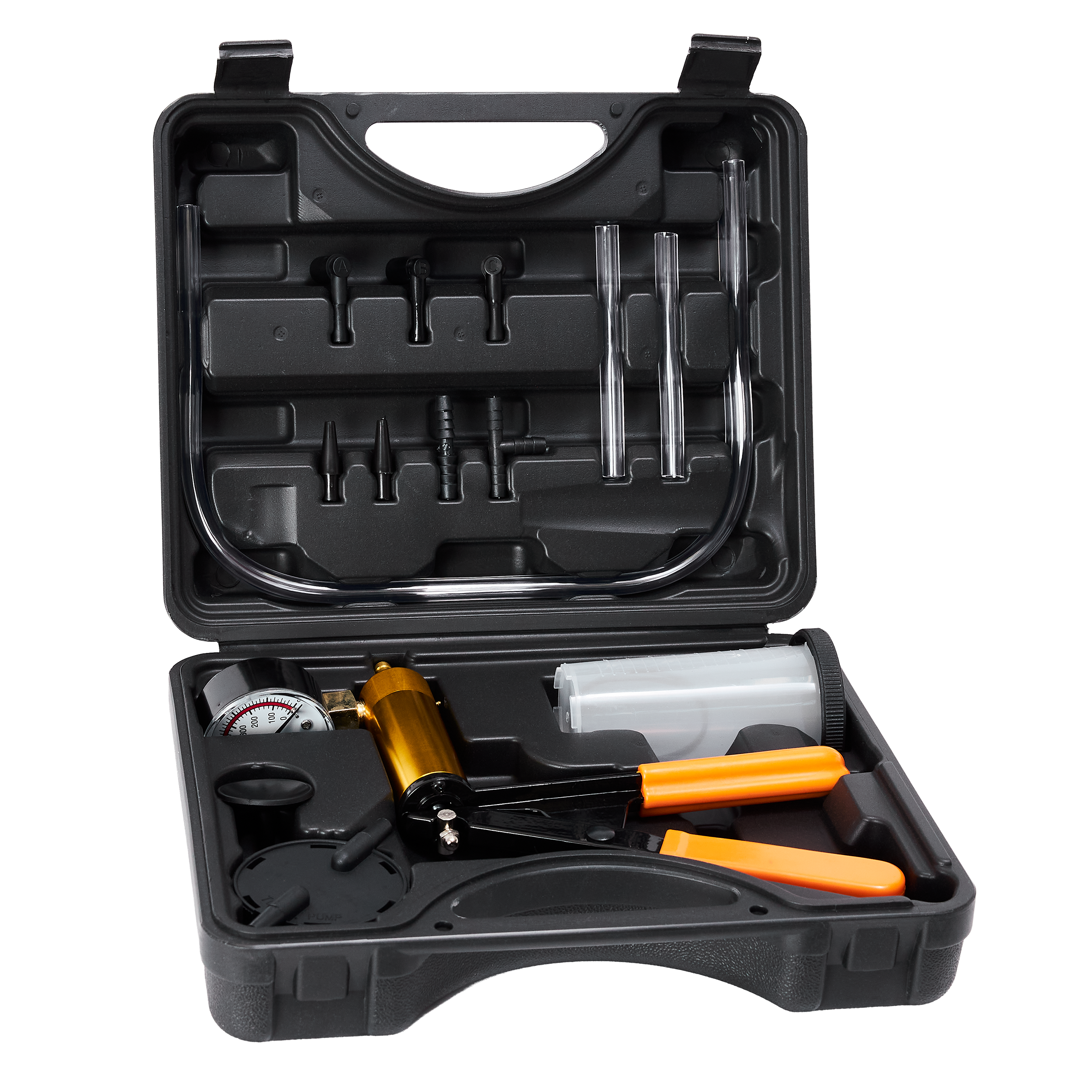 Hi-Q Tools Bremsenentlüftungsgerät Vakuumpumpe mit Manometer - Motorradteile & Ersatzteile - Bremsen