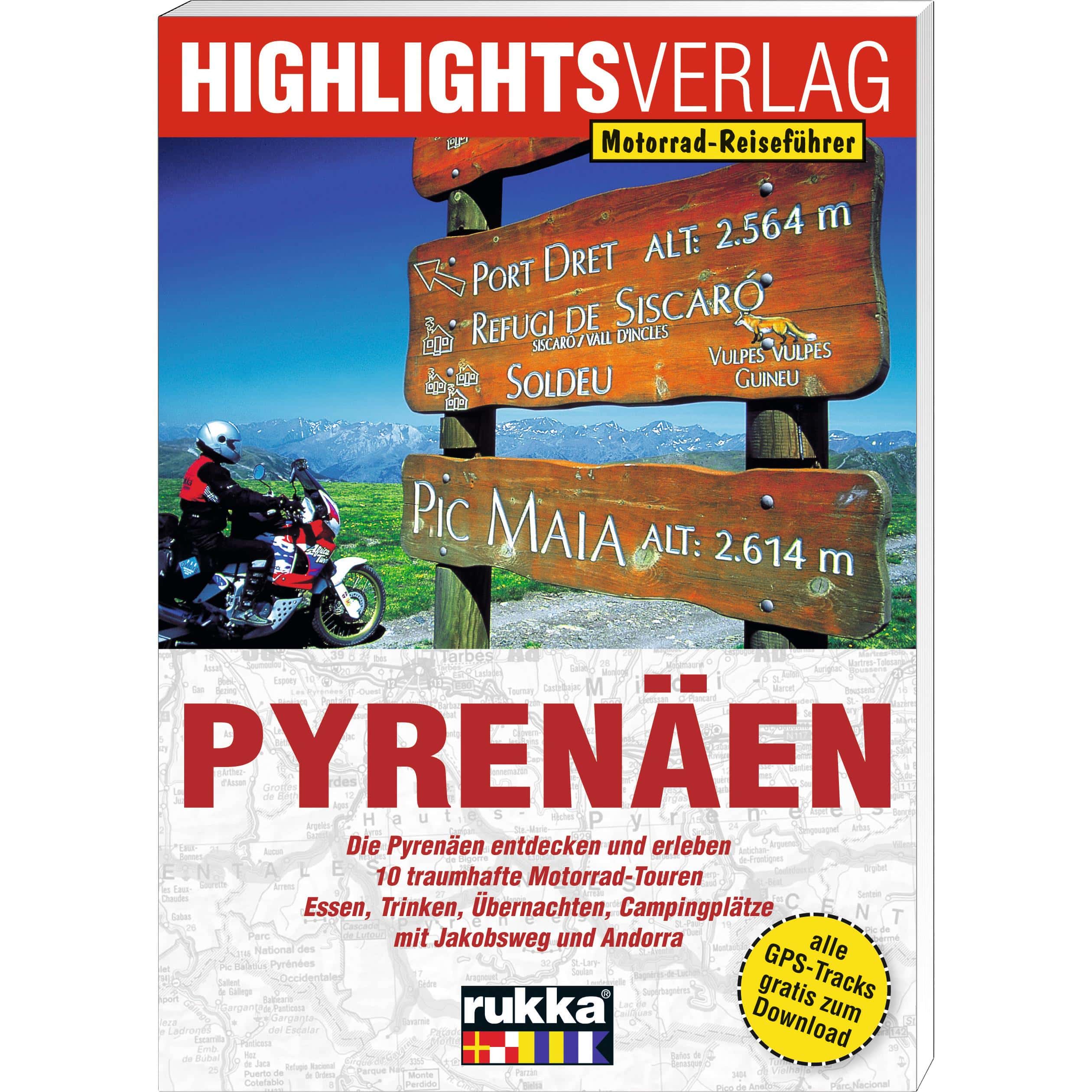 Highlights-Verlag Motorrad-Reiseführer Pyrenäen - Motorradzubehör - Reisen & Outdoor
