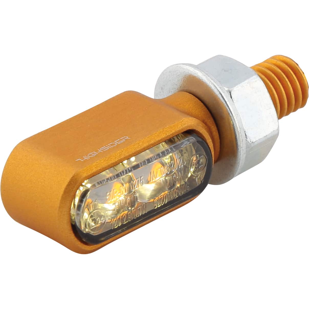 Highsider LED Blinker-/Positionslichtpaar Little Bronx M8 gold - Motorradteile & Ersatzteile - Beleuchtung