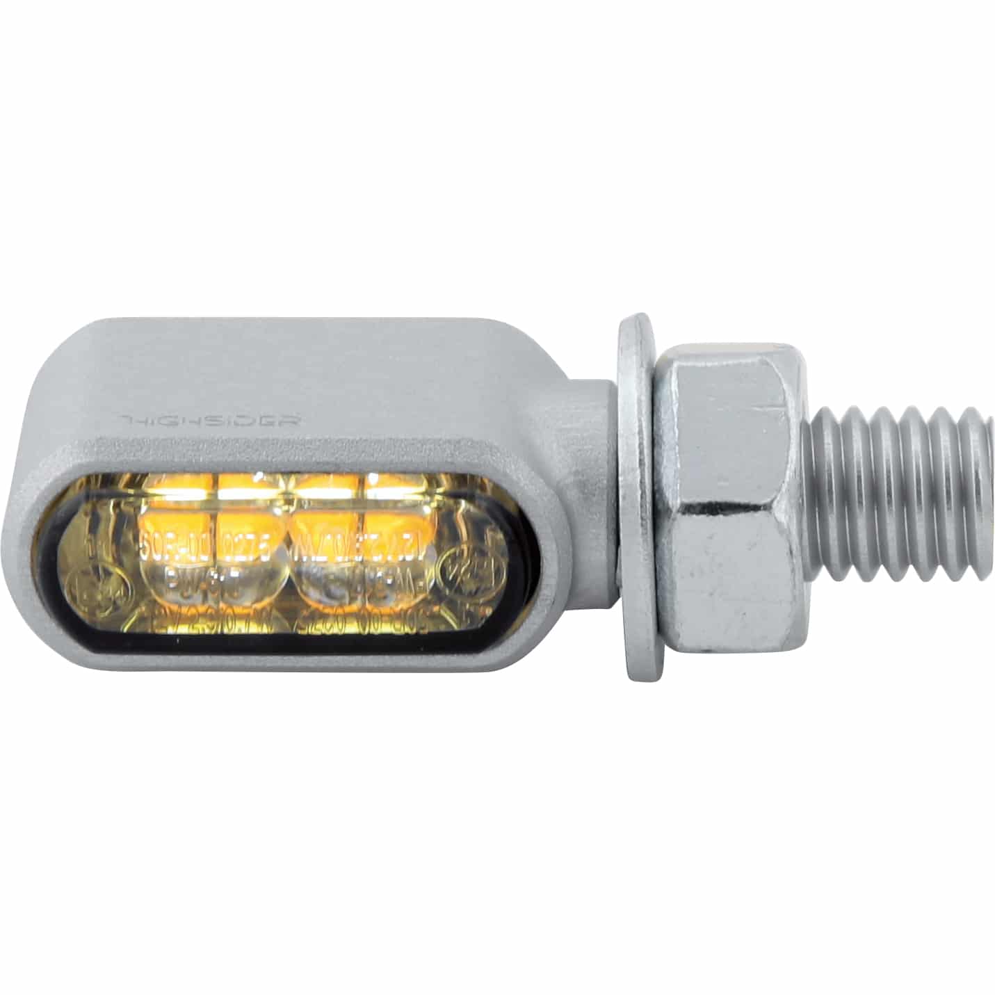 Highsider LED Blinker-/Positionslichtpaar Little Bronx M8 silber - Motorradteile & Ersatzteile - Beleuchtung