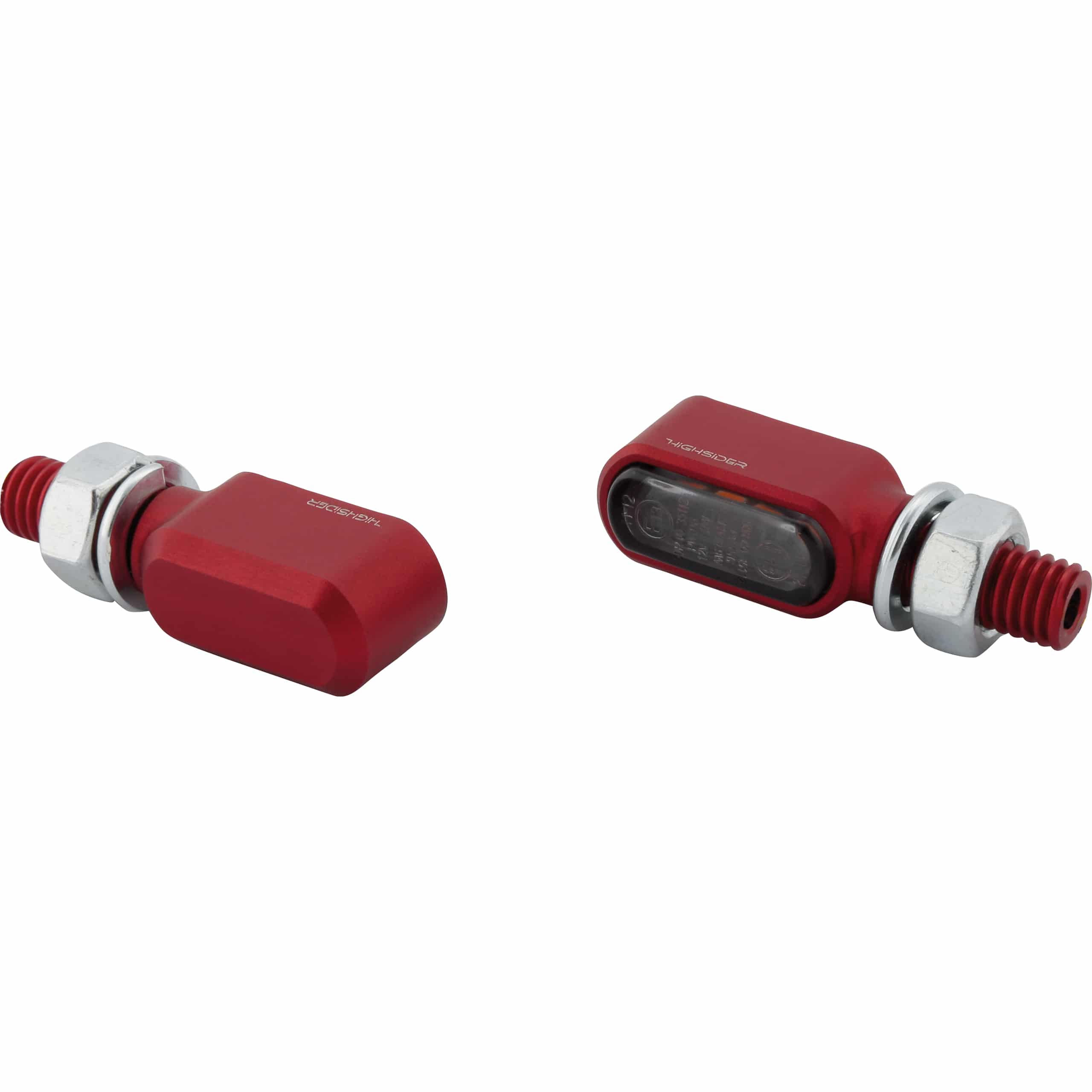 Highsider LED Blinkerpaar Little Bronx M8 getöntes Glas rot - Motorradteile & Ersatzteile - Beleuchtung