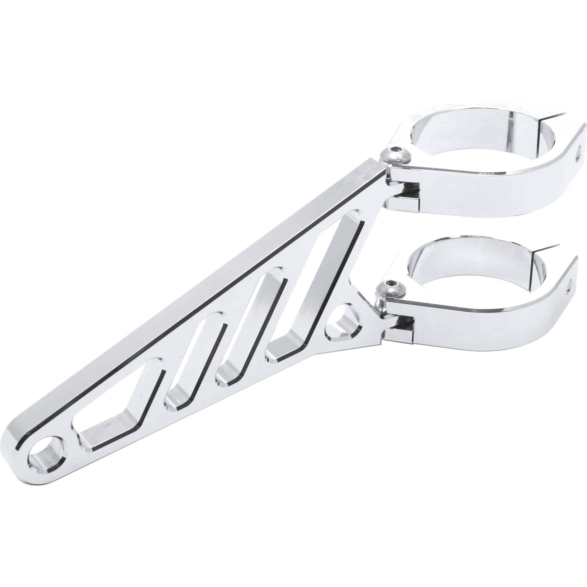 Highsider Lampenhalter Alu Vario lang für 35-37 mm Gabel chrom - Motorradteile & Ersatzteile - Beleuchtung