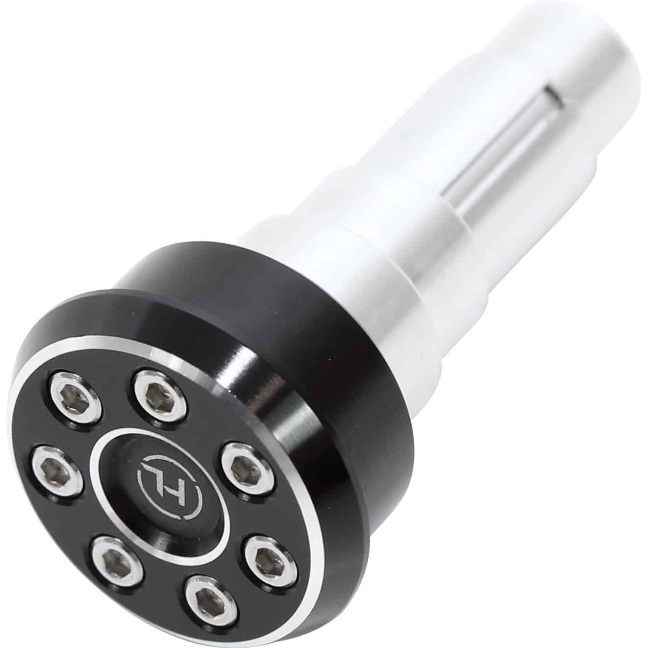 Highsider Lenkergewichte Alu CONERO Typ2 schwarz/silber mit Spiegelauf - Motorradteile & Ersatzteile - Lenker