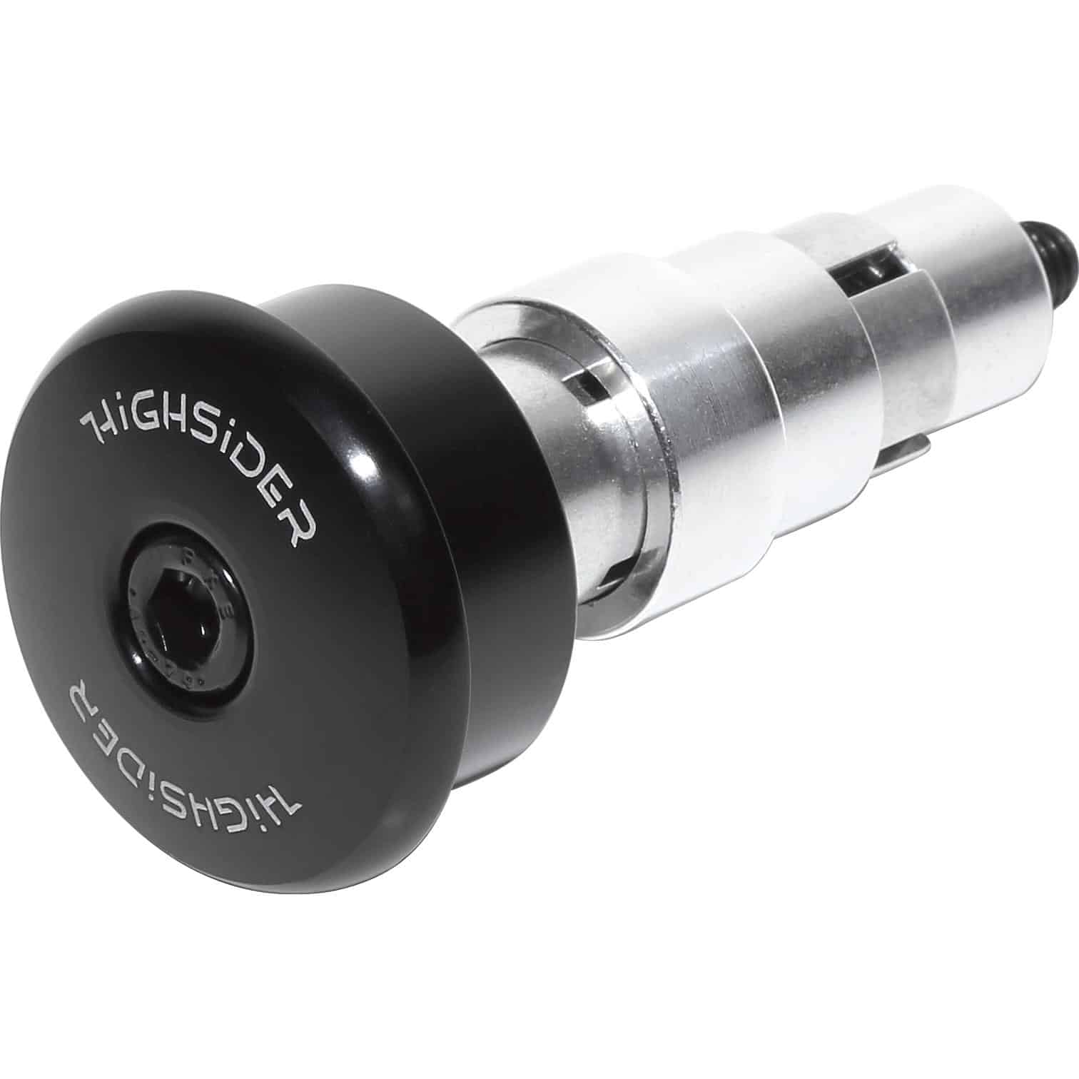 Highsider Lenkergewichte Alu CURVE 12-22mm mit Spiegelaufnahme schwarz - Motorradteile & Ersatzteile - Lenker