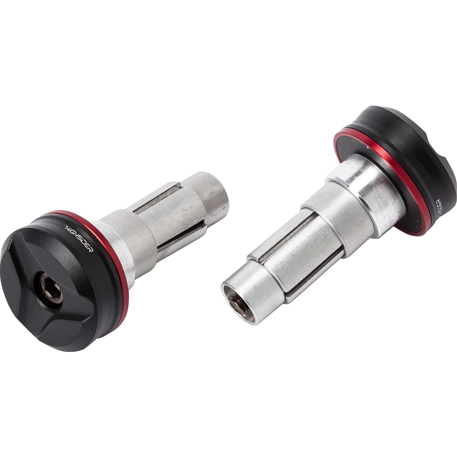 Highsider Lenkergewichte für 12-22mm Polo-Edition XS schwarz - Motorradteile & Ersatzteile - Lenker