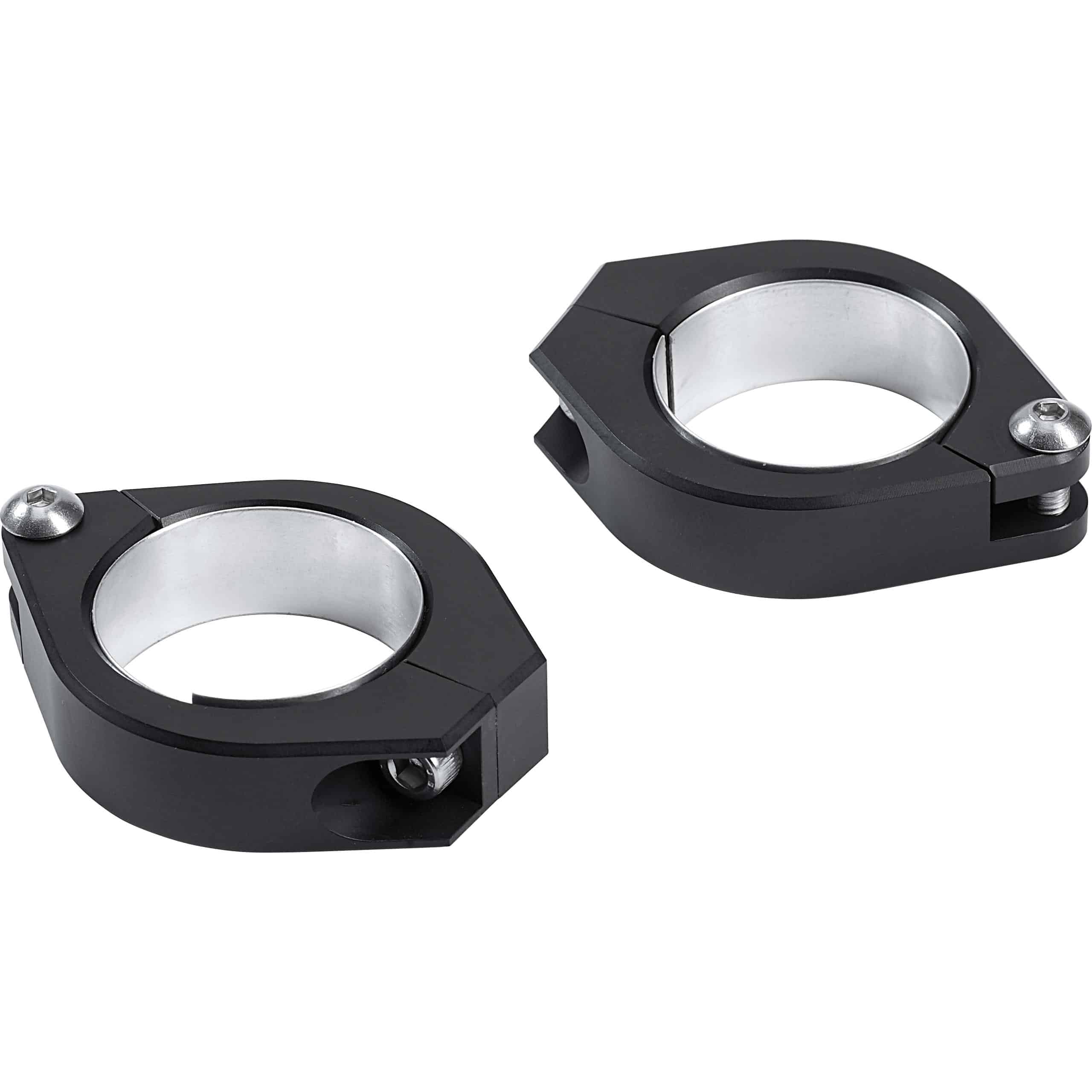 Highsider Standrohrschellenpaar Alu CNC 35-37mm schwarz - Motorradteile & Ersatzteile - Beleuchtung