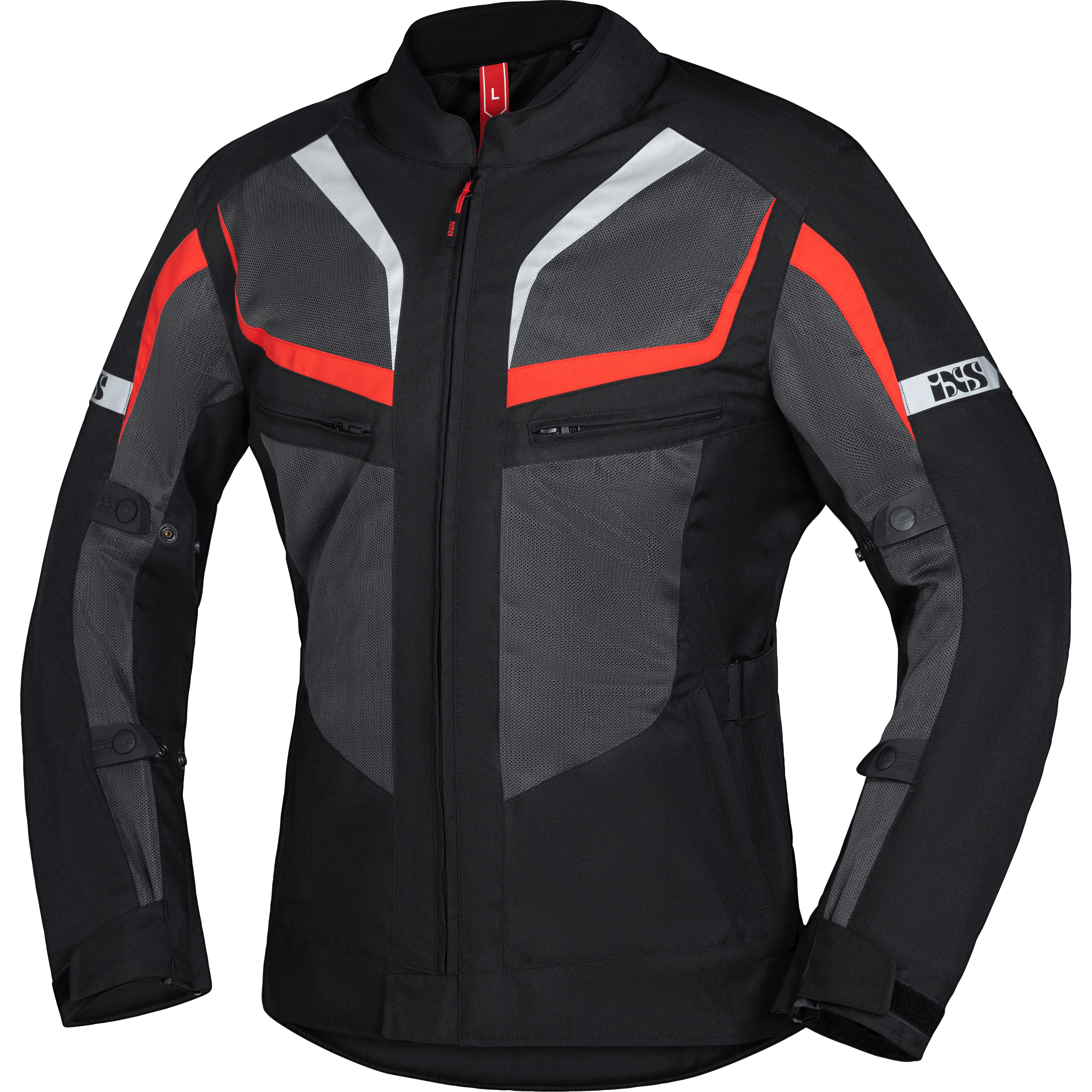 IXS Gerona-Air 1.0 Tour Textiljacke schwarz/grau/rot M - Motorradbekleidung - Motorradjacken