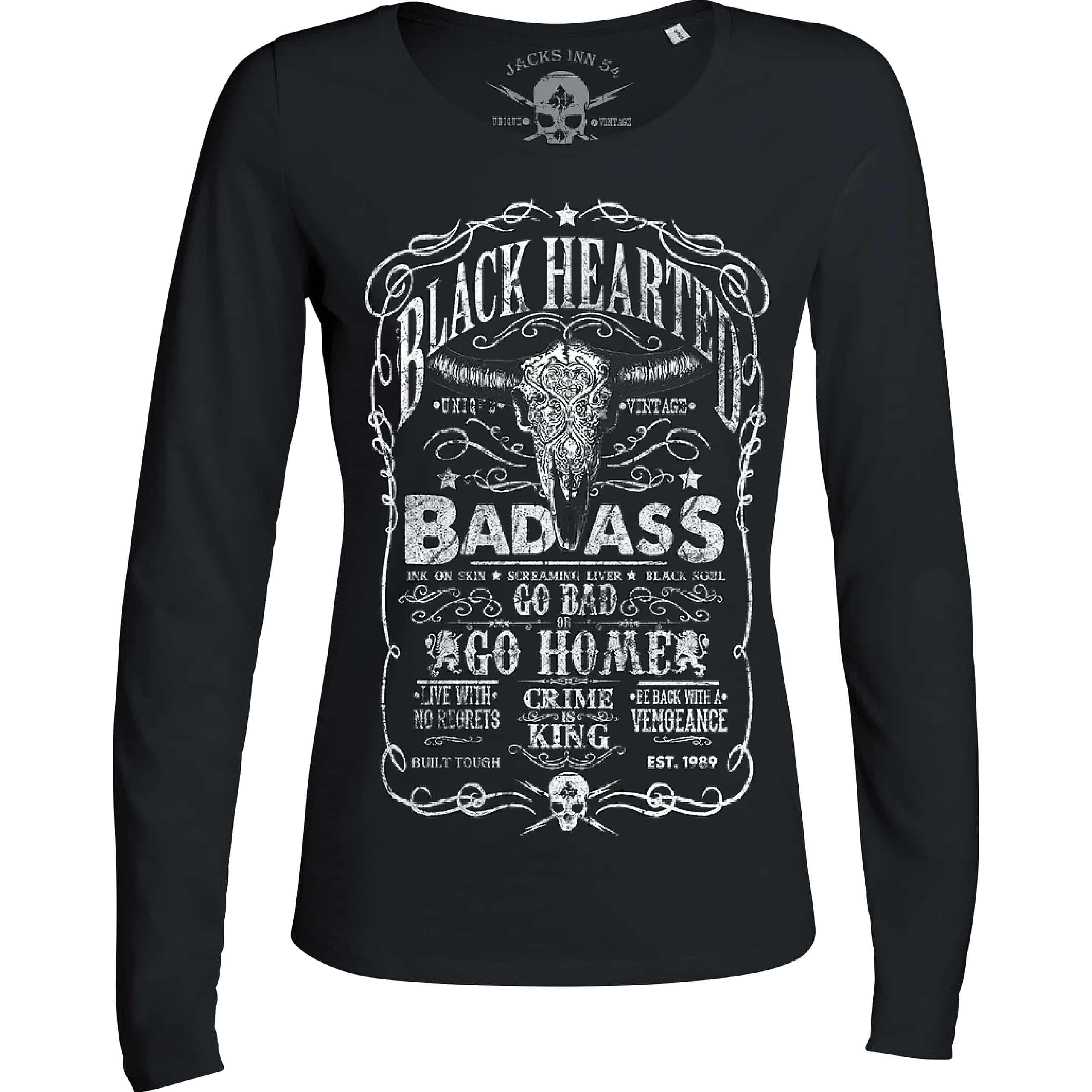 Jack's Inn 54 Damen Longsleeve schwarz L - Motorradbekleidung - Freizeitbekleidung