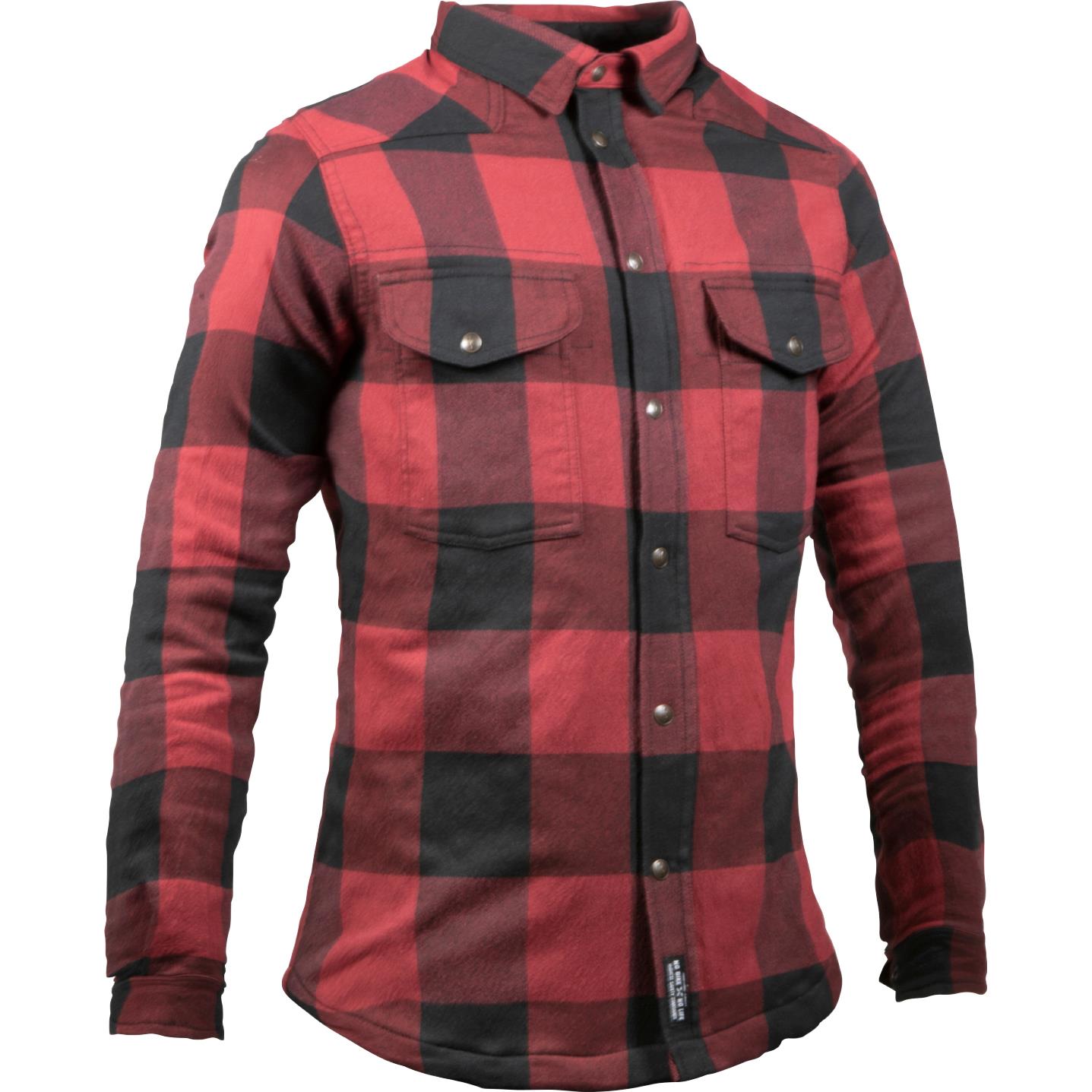 John Doe Damen Motoshirt Hemd schwarz/rot XXL - Motorradbekleidung - Chopper Motorradbekleidung