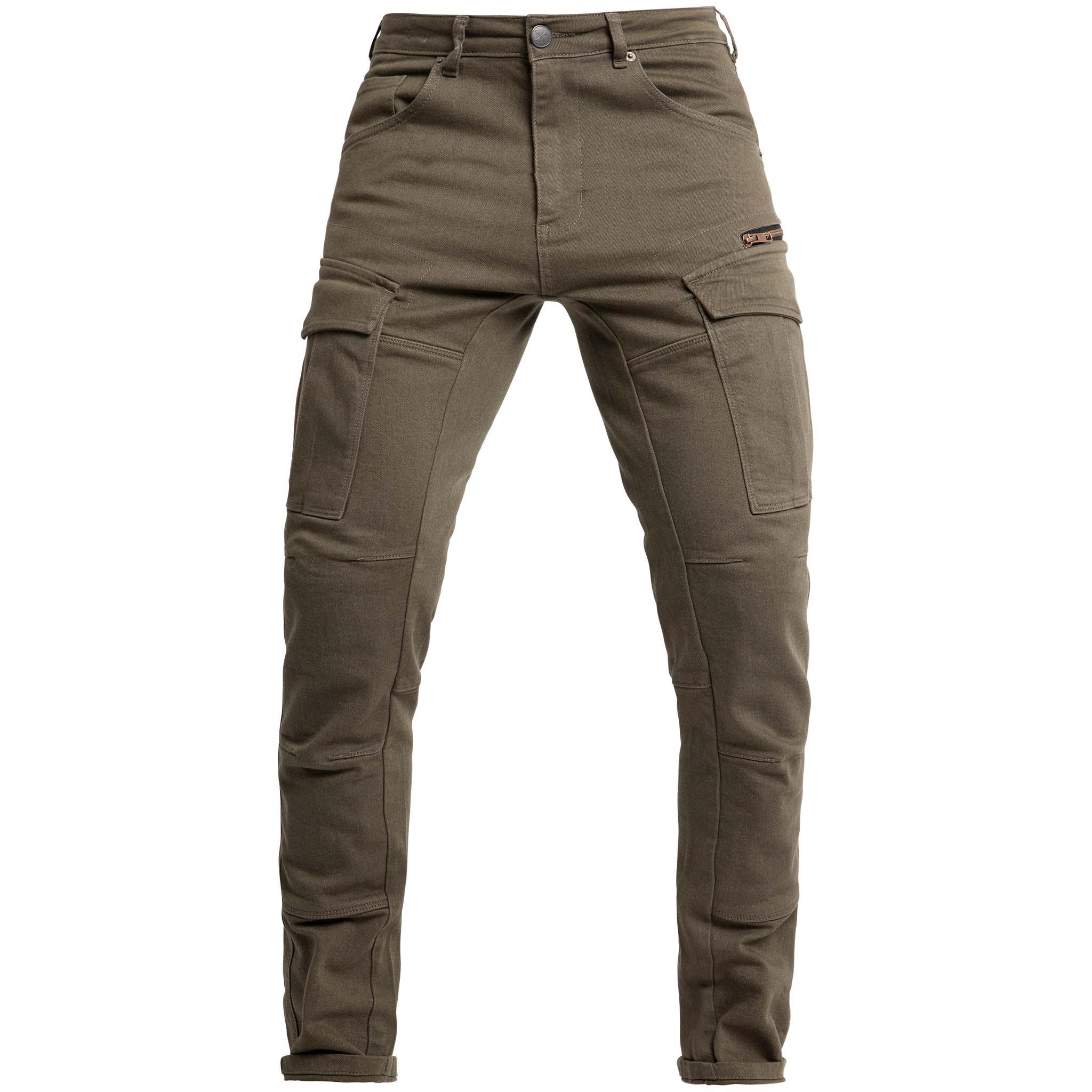 John Doe Defender Mono Cargo Motorradhose olive 38/34 - Motorradbekleidung - Motorradhosen
