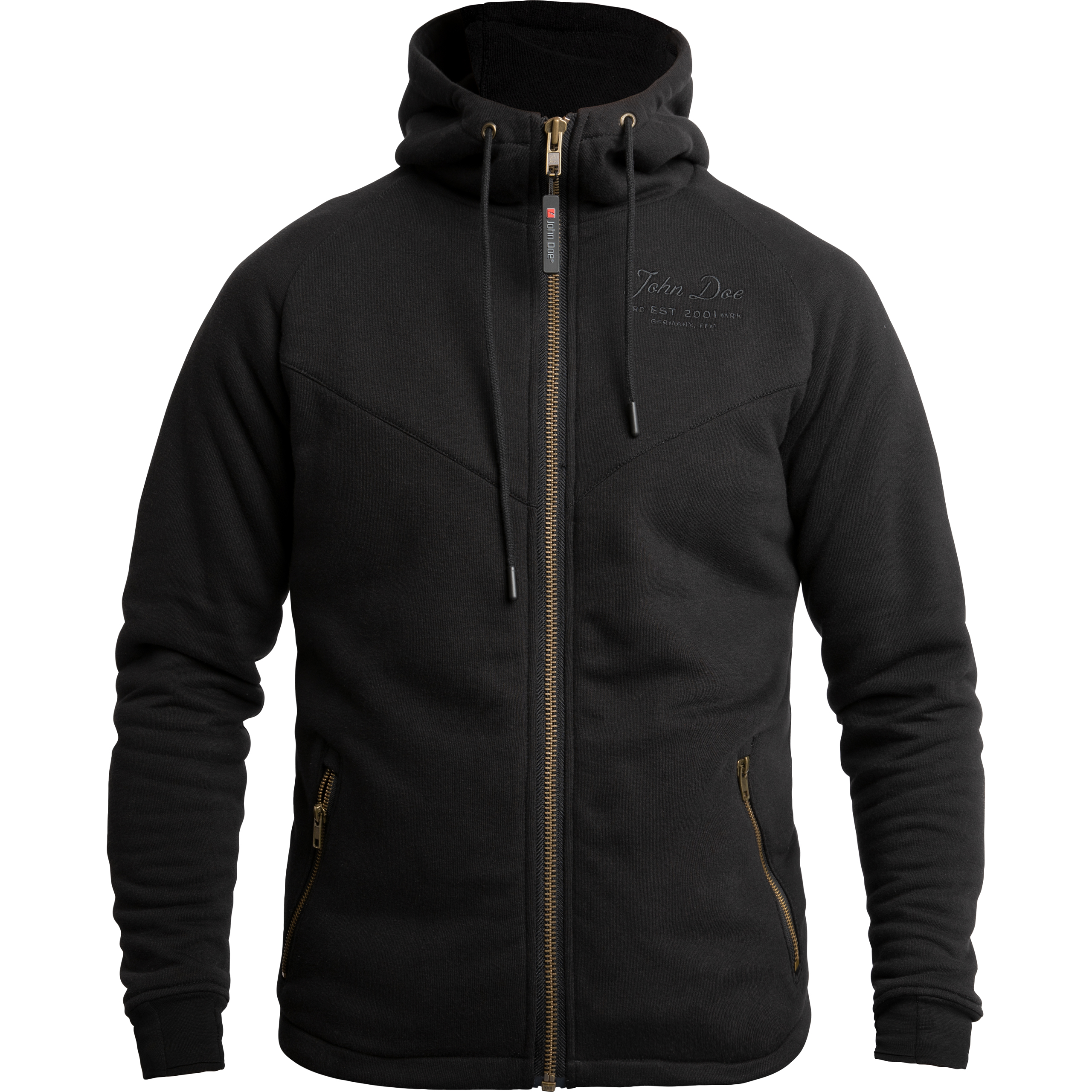 John Doe Hoodie V2 schwarz 4XL - Motorradbekleidung - Motorradstiefel & Motorradschuhe