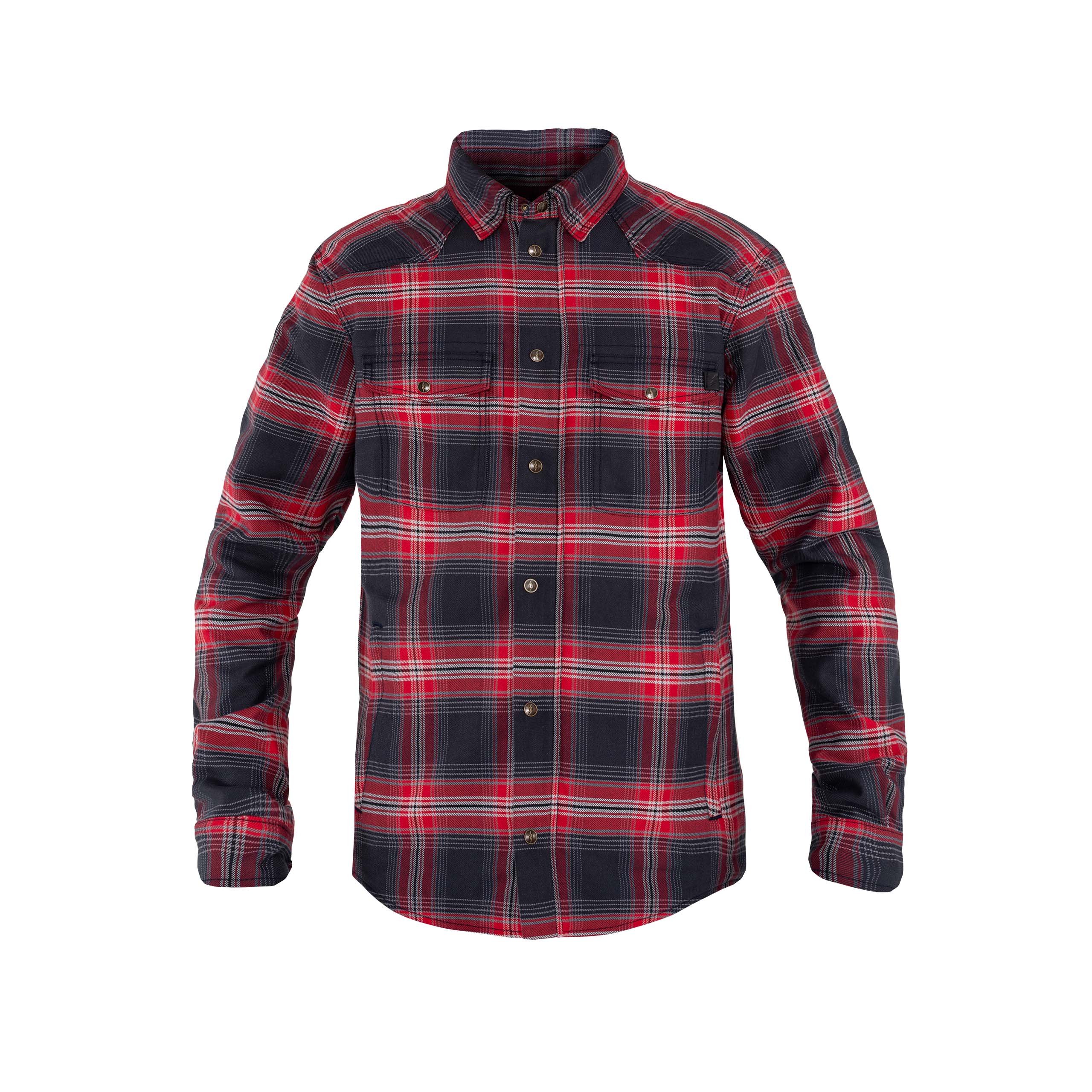 John Doe Motoshirt Hemd grau/rot XXL - Motorradbekleidung - Chopper Motorradbekleidung