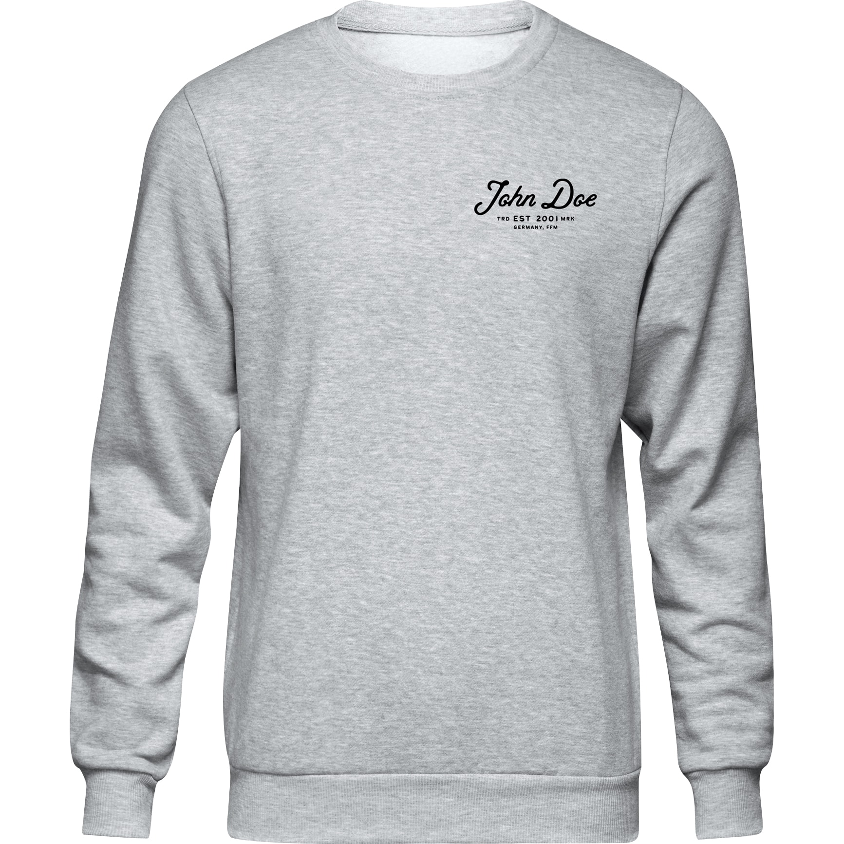 John Doe Sweater JD Lettering grau L - Motorradbekleidung - Café Racer Motorradbekleidung