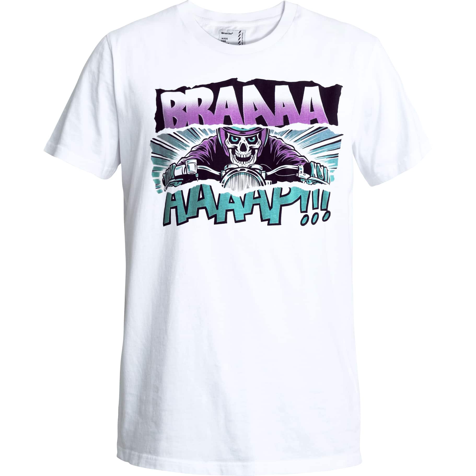 John Doe T-Shirt Braaaap V2.0 weiß L - Motorradbekleidung - Freizeitbekleidung